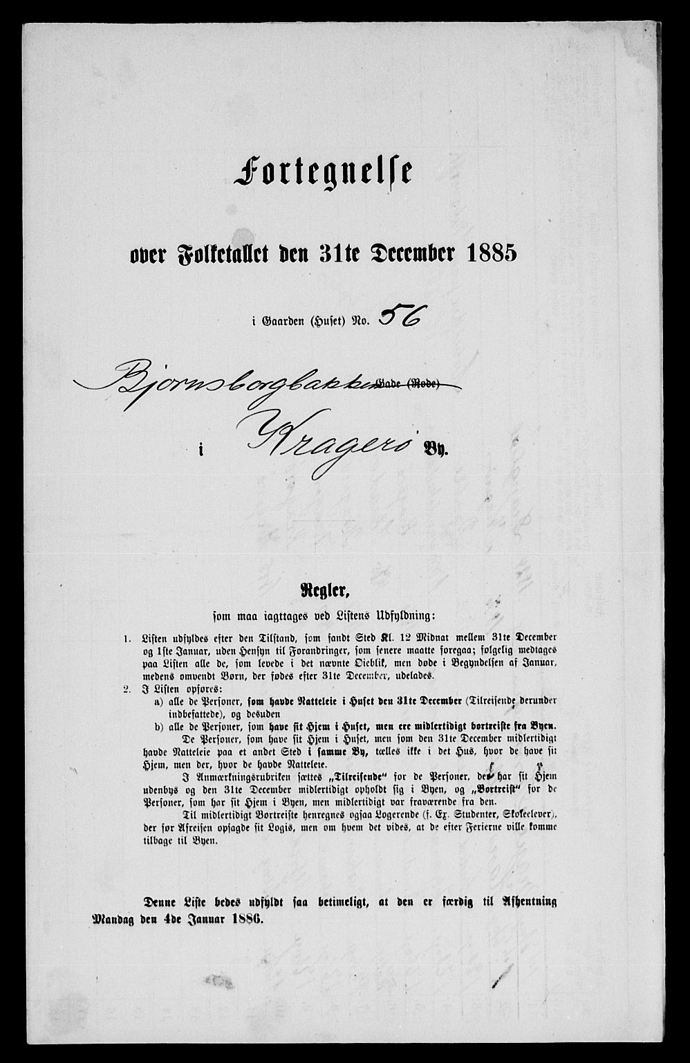 SAKO, 1885 census for 0801 Kragerø, 1885, p. 994