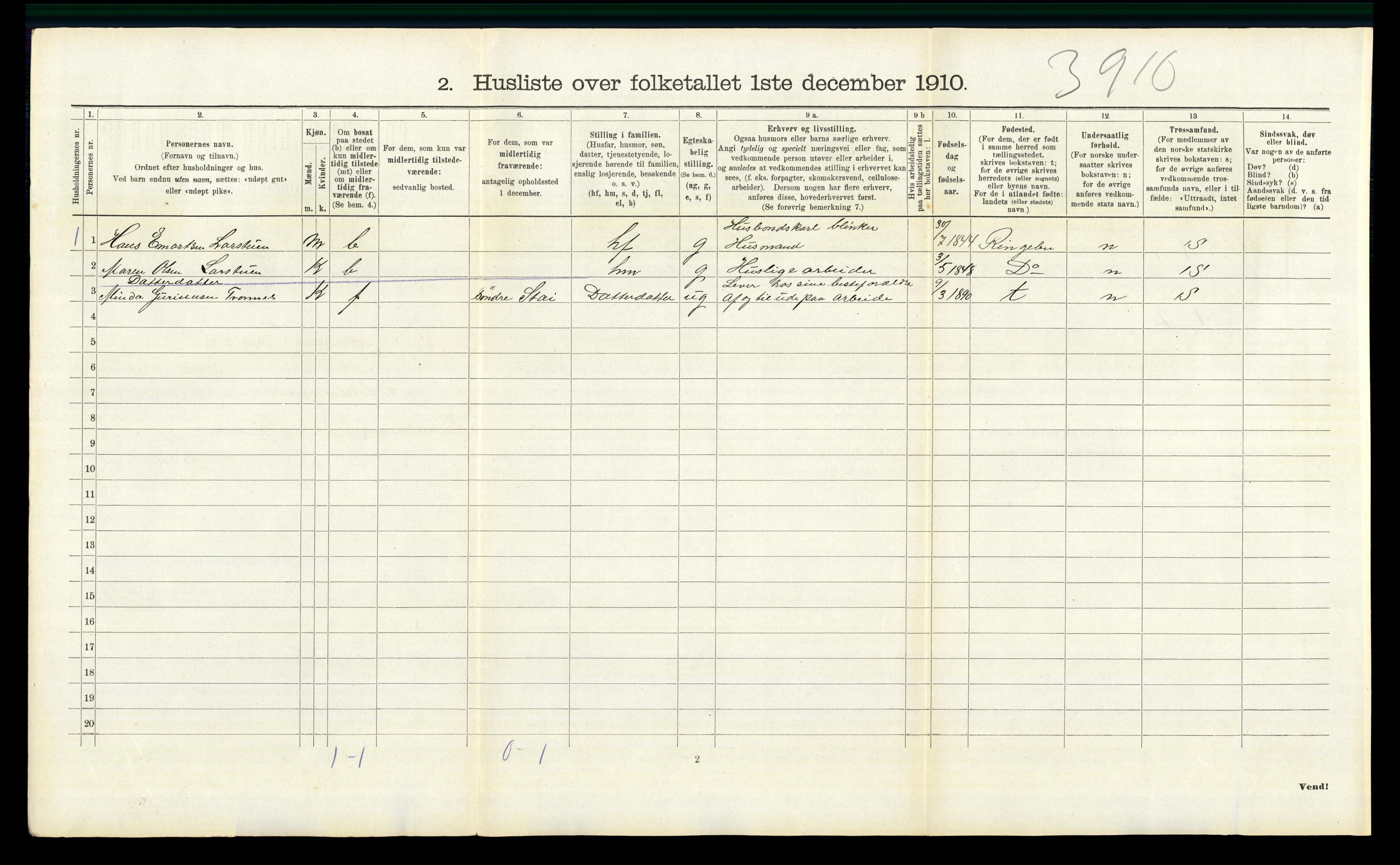 RA, 1910 census for Stor-Elvdal, 1910, p. 546