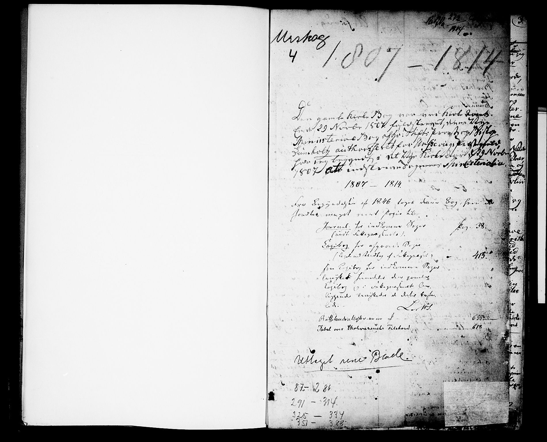 Aurskog prestekontor Kirkebøker, SAO/A-10304a/F/Fa/L0004: Parish register (official) no. I 4, 1807-1814, p. 0-1
