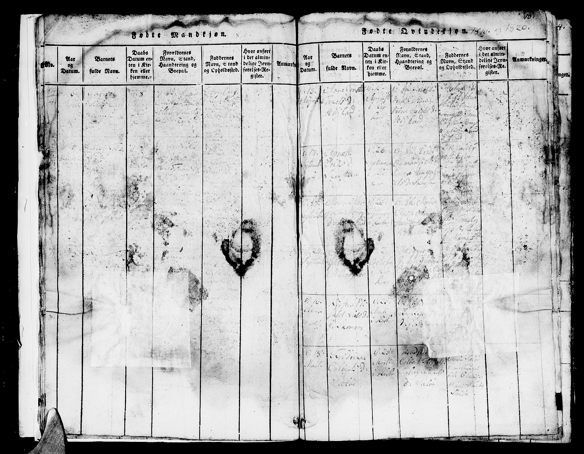 Lyngdal sokneprestkontor, SAK/1111-0029/F/Fb/Fba/L0001: Parish register (copy) no. B 1, 1816-1876, p. 10