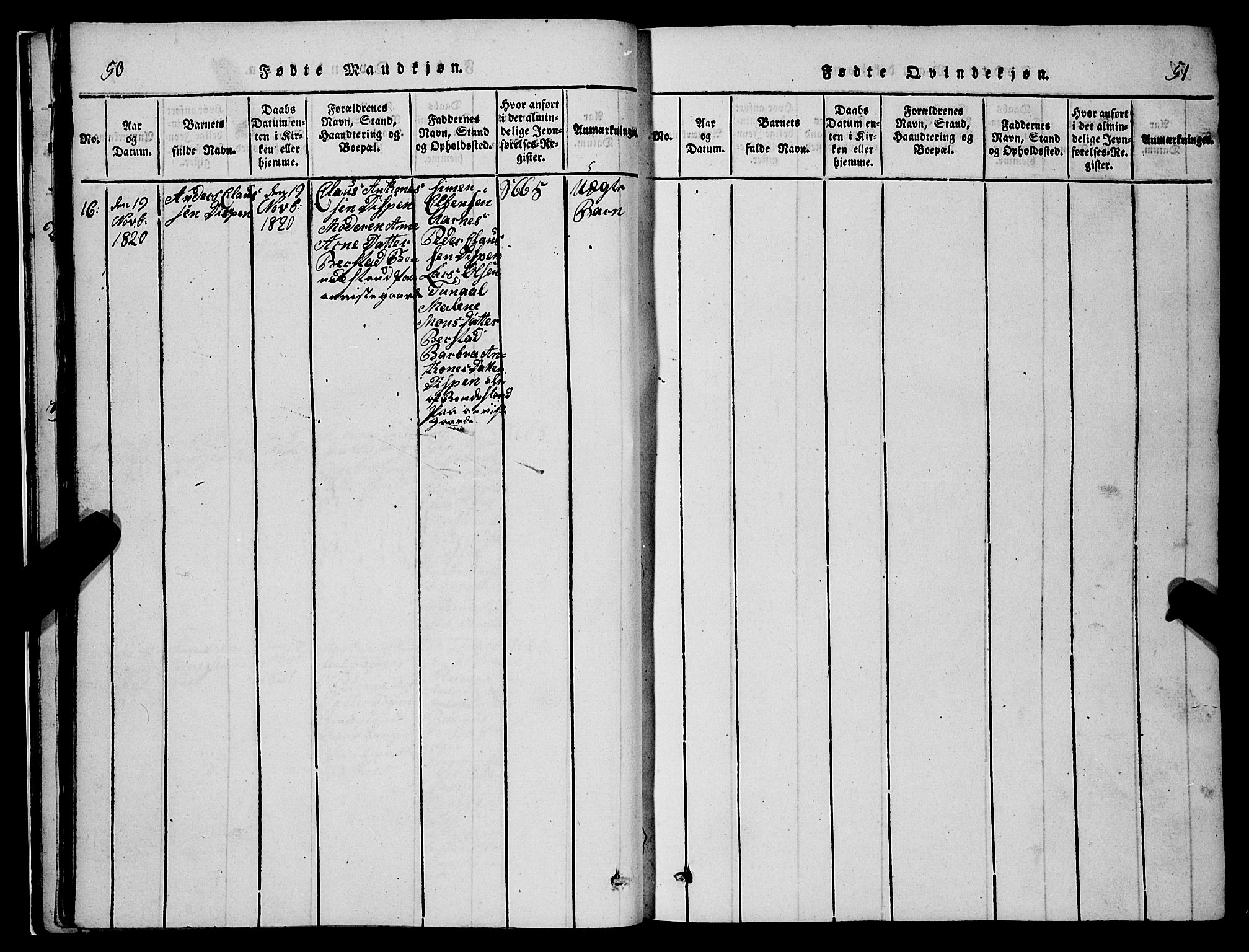 Stryn Sokneprestembete, SAB/A-82501: Parish register (copy) no. C 1, 1801-1845, p. 50-51