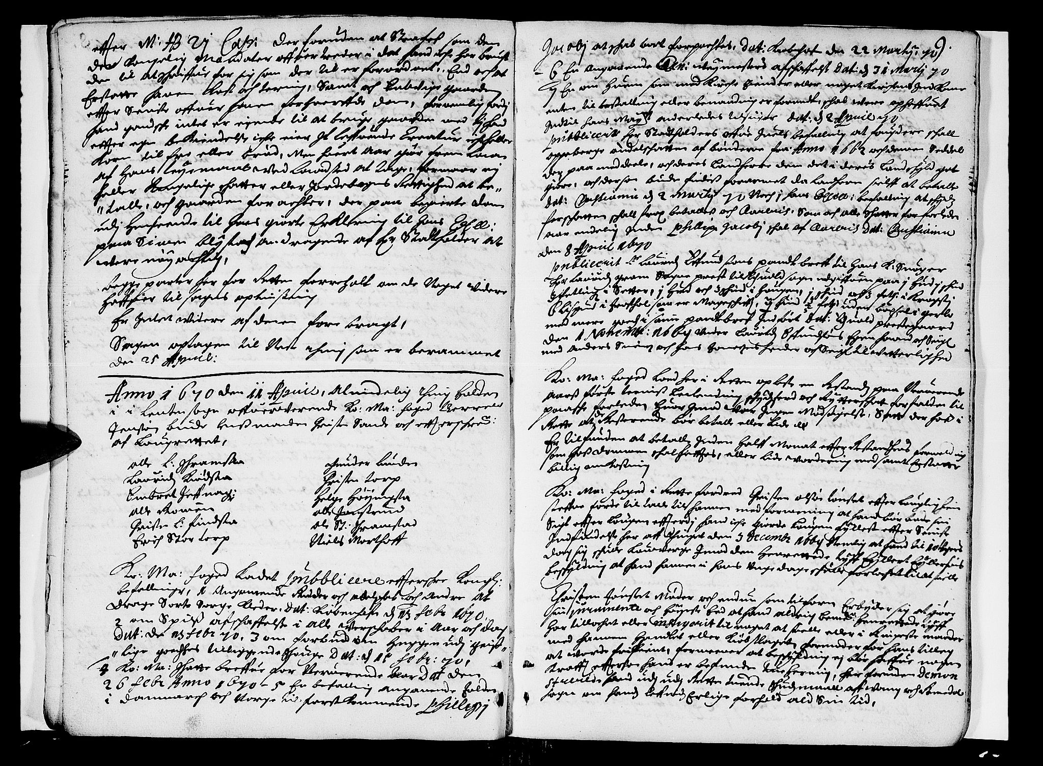Hedemarken sorenskriveri, AV/SAH-TING-034/G/Gb/L0006: Tingbok, 1670, p. 8b-9a