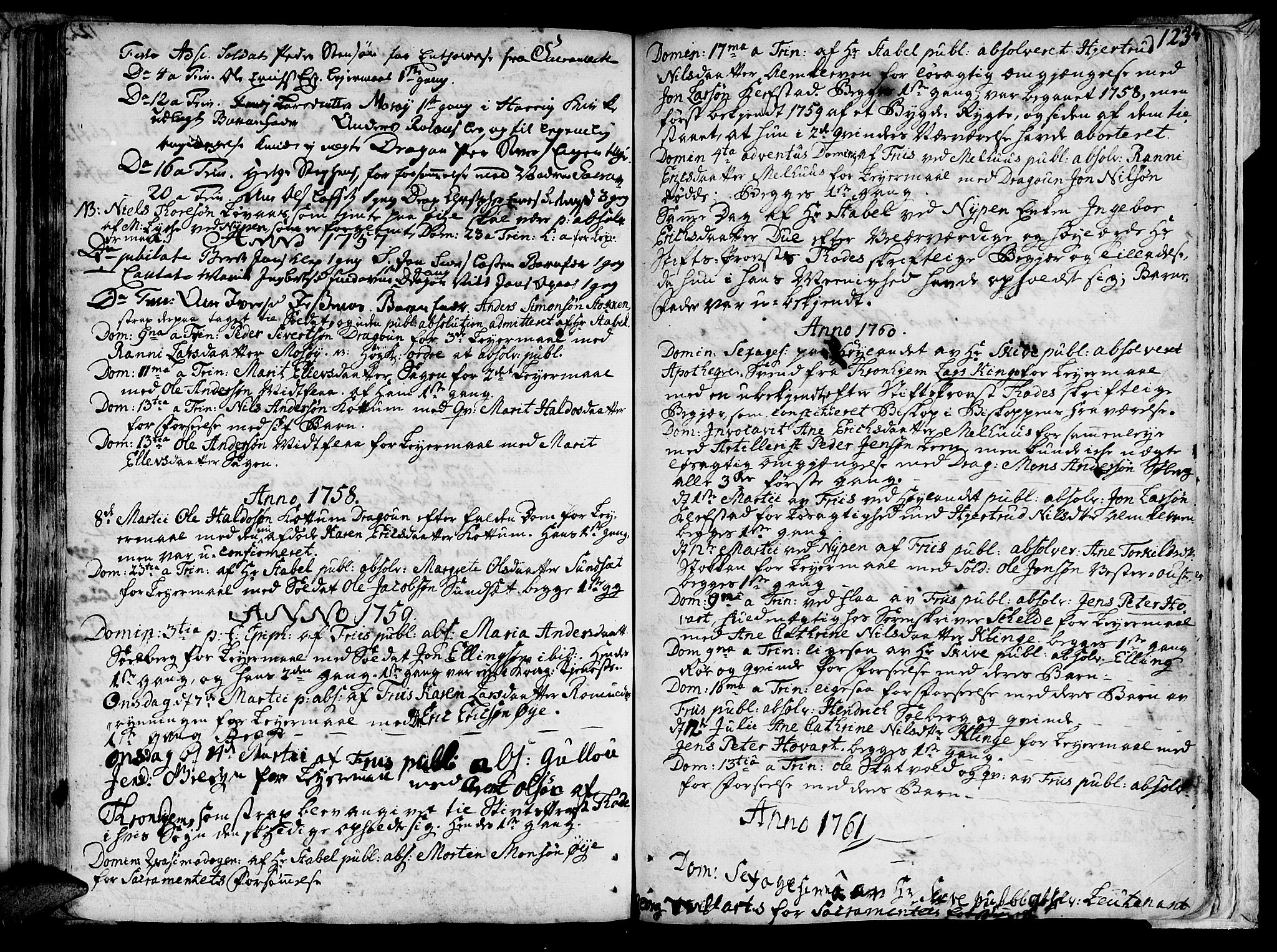 Ministerialprotokoller, klokkerbøker og fødselsregistre - Sør-Trøndelag, SAT/A-1456/691/L1057: Parish register (official) no. 691A01 /1, 1740-1767, p. 123