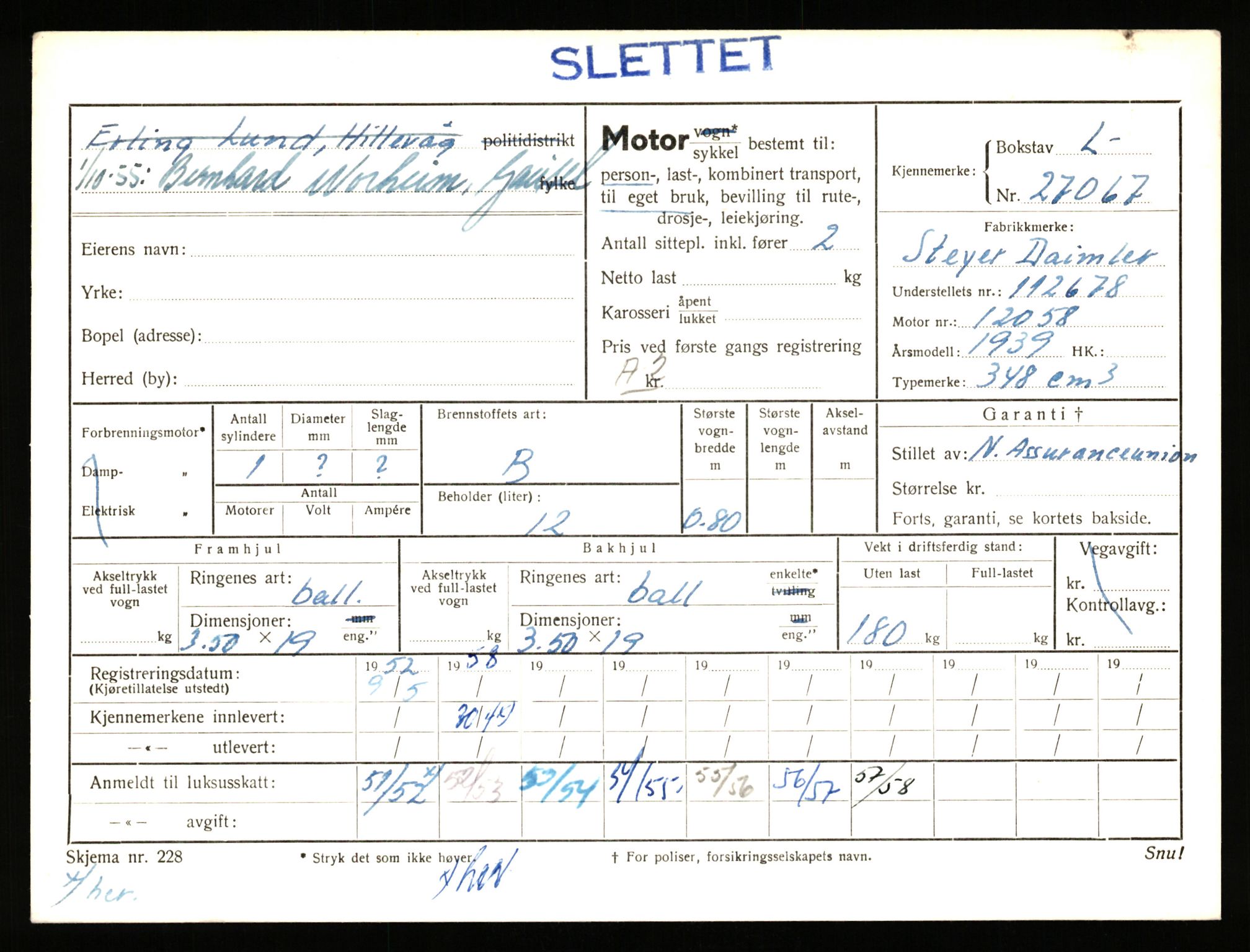 Stavanger trafikkstasjon, AV/SAST-A-101942/0/F/L0045: L-27000 - L-27799, 1930-1971, p. 145