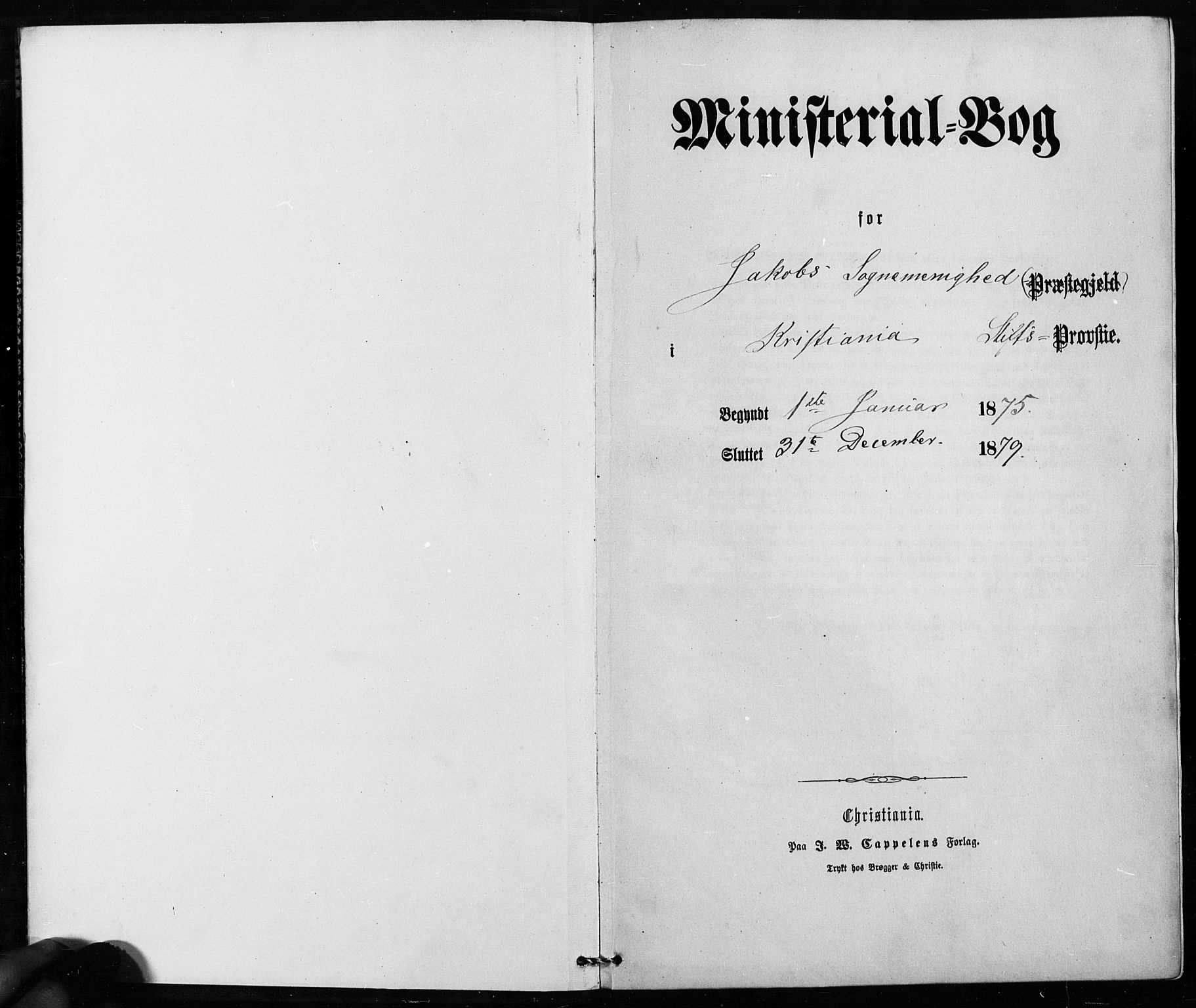 Jakob prestekontor Kirkebøker, SAO/A-10850/F/Fa/L0002: Parish register (official) no. 2, 1875-1879