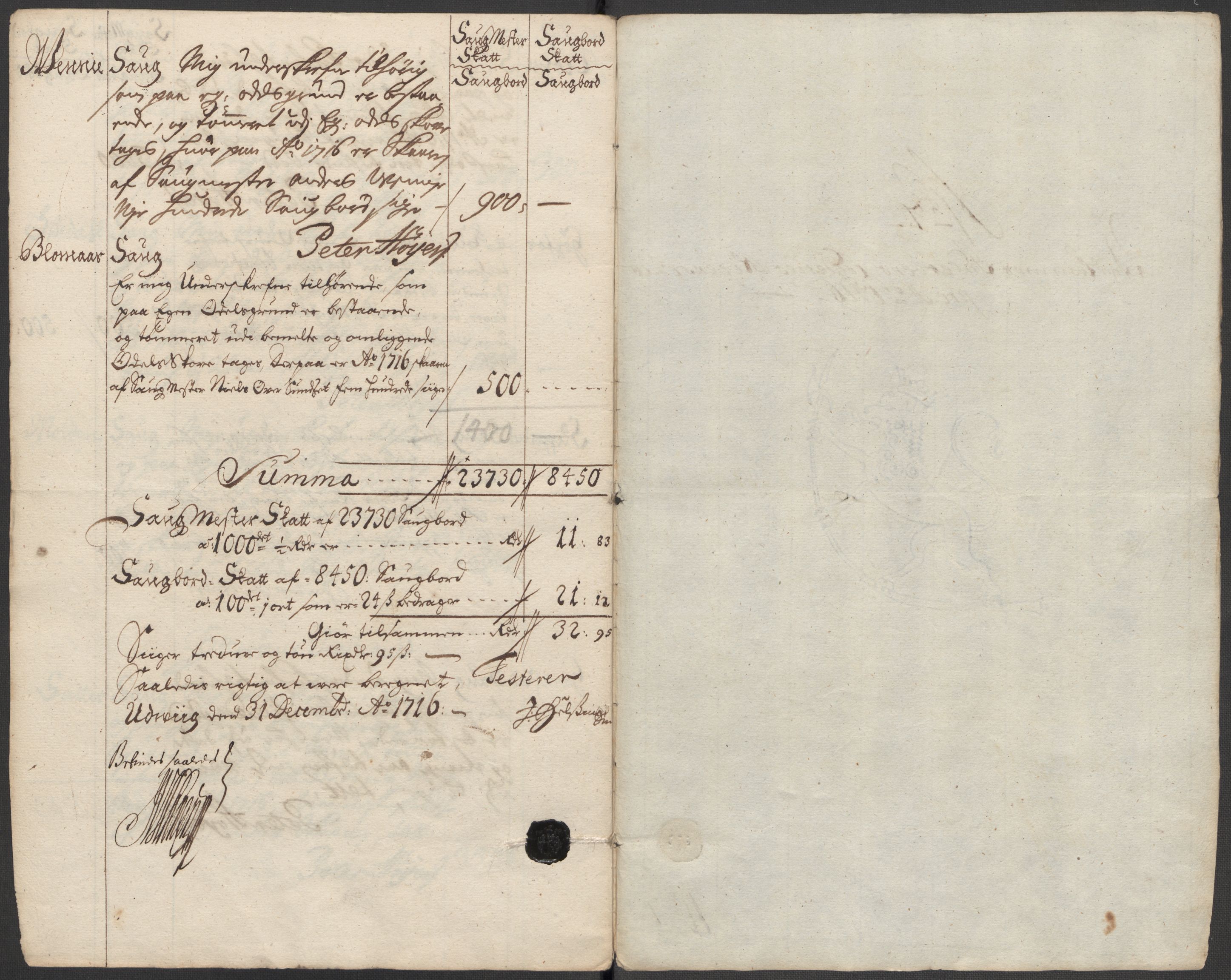 Rentekammeret inntil 1814, Reviderte regnskaper, Fogderegnskap, RA/EA-4092/R63/L4324: Fogderegnskap Inderøy, 1716, p. 141