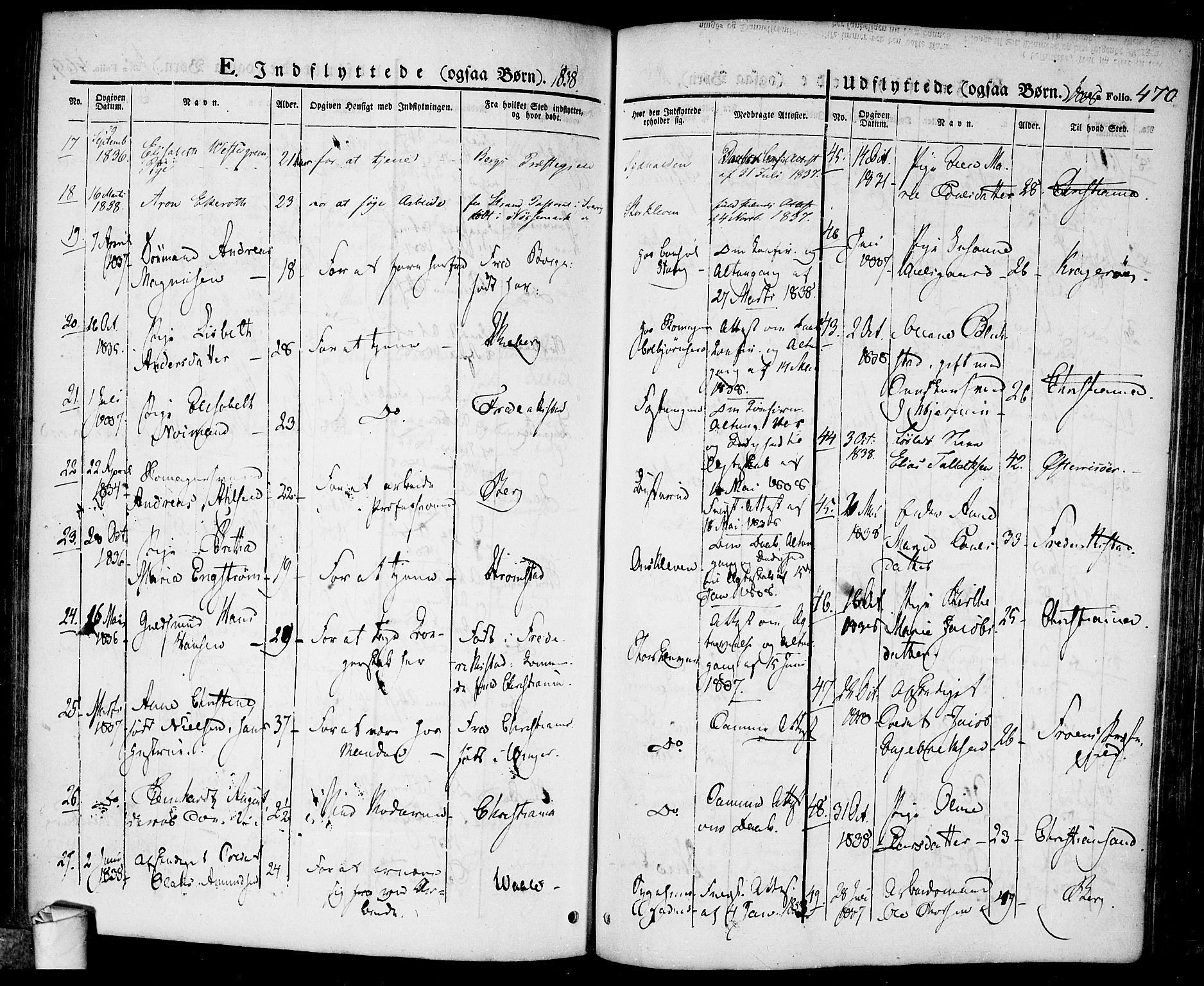 Halden prestekontor Kirkebøker, AV/SAO-A-10909/F/Fa/L0005: Parish register (official) no. I 5, 1834-1845, p. 470