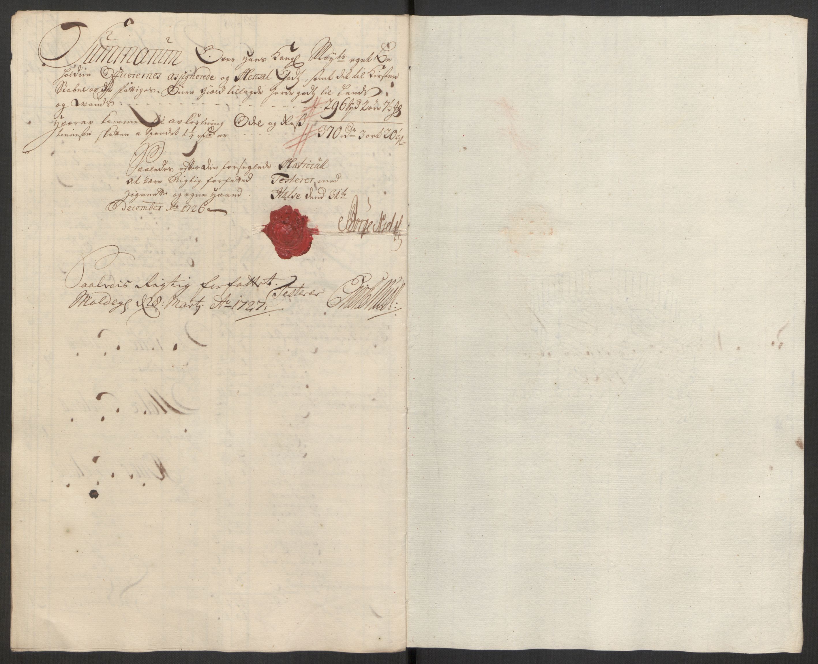 Rentekammeret inntil 1814, Reviderte regnskaper, Fogderegnskap, RA/EA-4092/R56/L3759: Fogderegnskap Nordmøre, 1726, p. 248