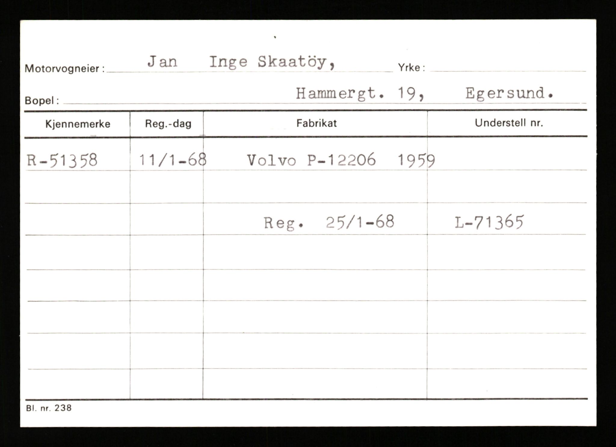 Stavanger trafikkstasjon, AV/SAST-A-101942/0/G/L0007: Registreringsnummer: 49019 - 67460, 1930-1971, p. 615