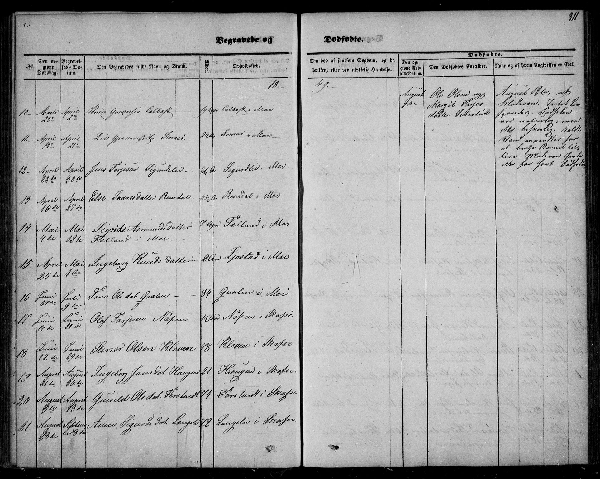 Mo kirkebøker, AV/SAKO-A-286/F/Fa/L0005: Parish register (official) no. I 5, 1844-1864, p. 311