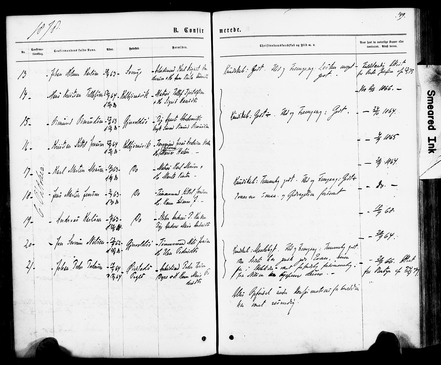 Hisøy sokneprestkontor, SAK/1111-0020/F/Fa/L0002: Parish register (official) no. A 2, 1872-1880, p. 150