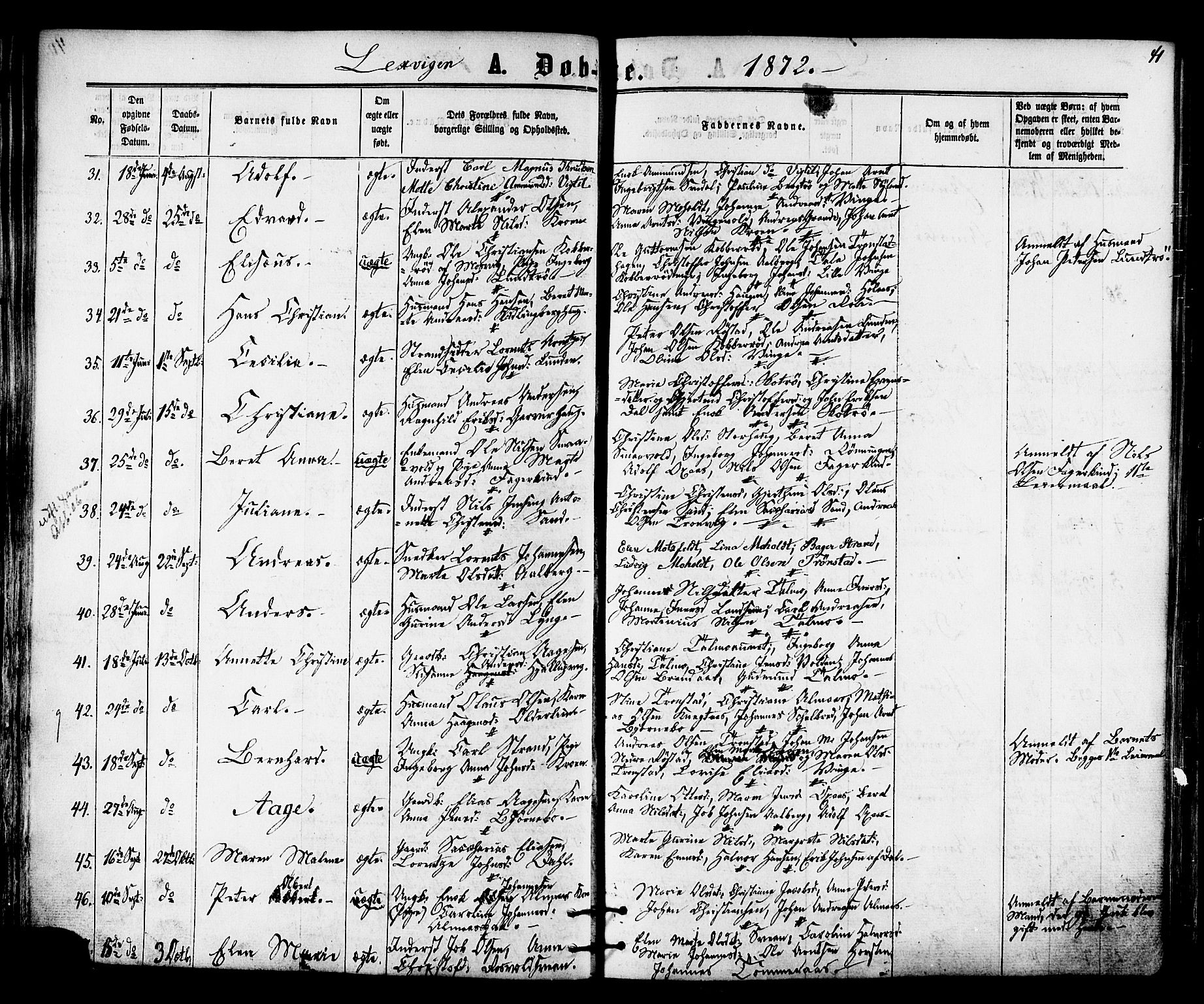 Ministerialprotokoller, klokkerbøker og fødselsregistre - Nord-Trøndelag, SAT/A-1458/701/L0009: Parish register (official) no. 701A09 /1, 1864-1882, p. 41
