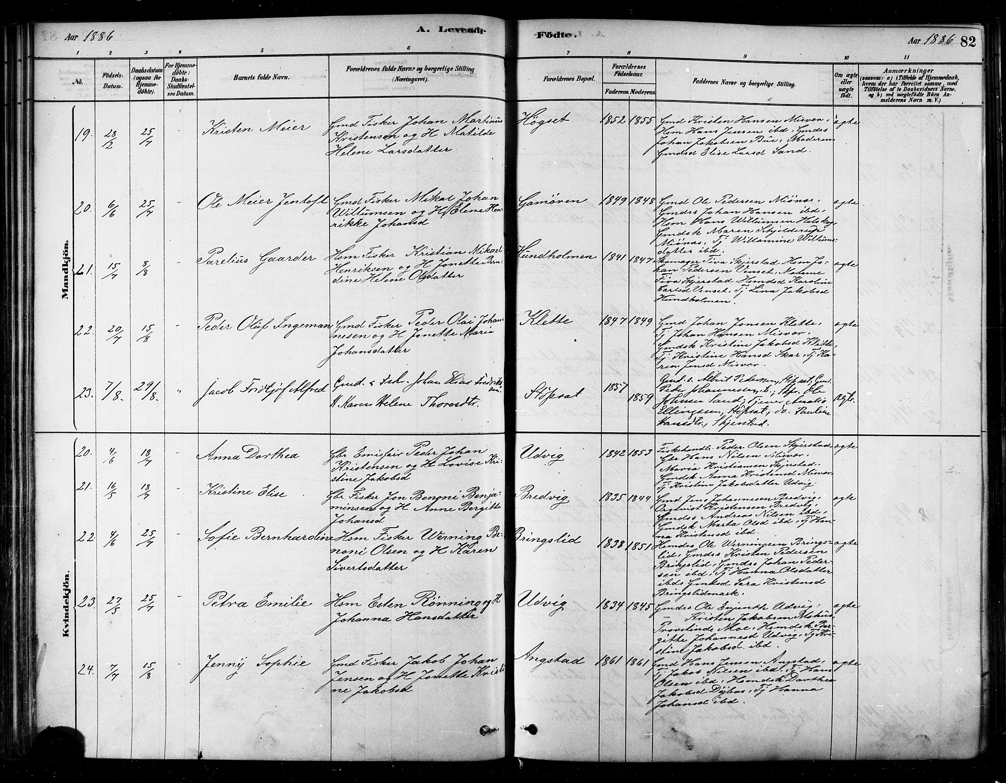 Ministerialprotokoller, klokkerbøker og fødselsregistre - Nordland, SAT/A-1459/852/L0740: Parish register (official) no. 852A10, 1878-1894, p. 82