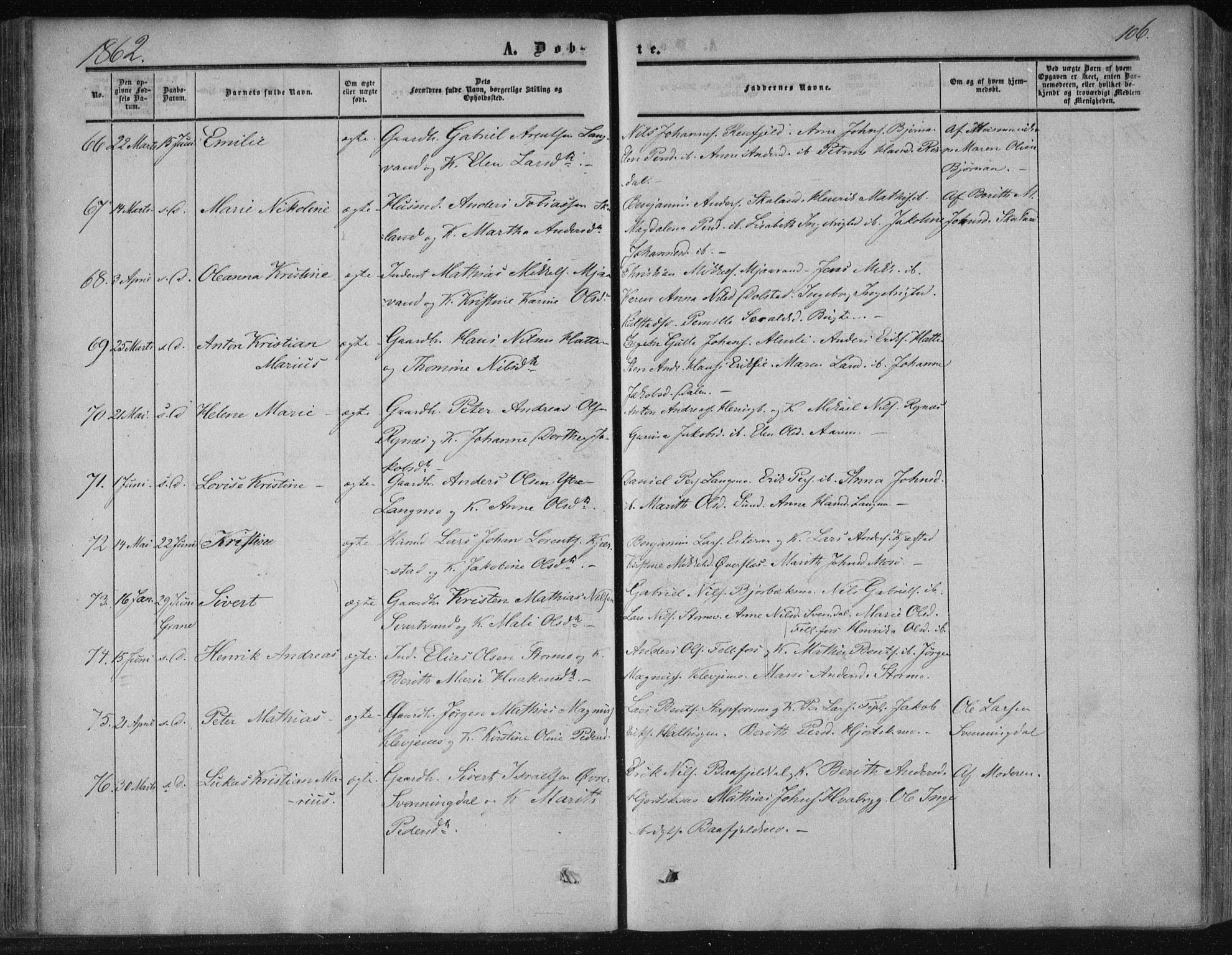 Ministerialprotokoller, klokkerbøker og fødselsregistre - Nordland, SAT/A-1459/820/L0293: Parish register (official) no. 820A14, 1855-1865, p. 106