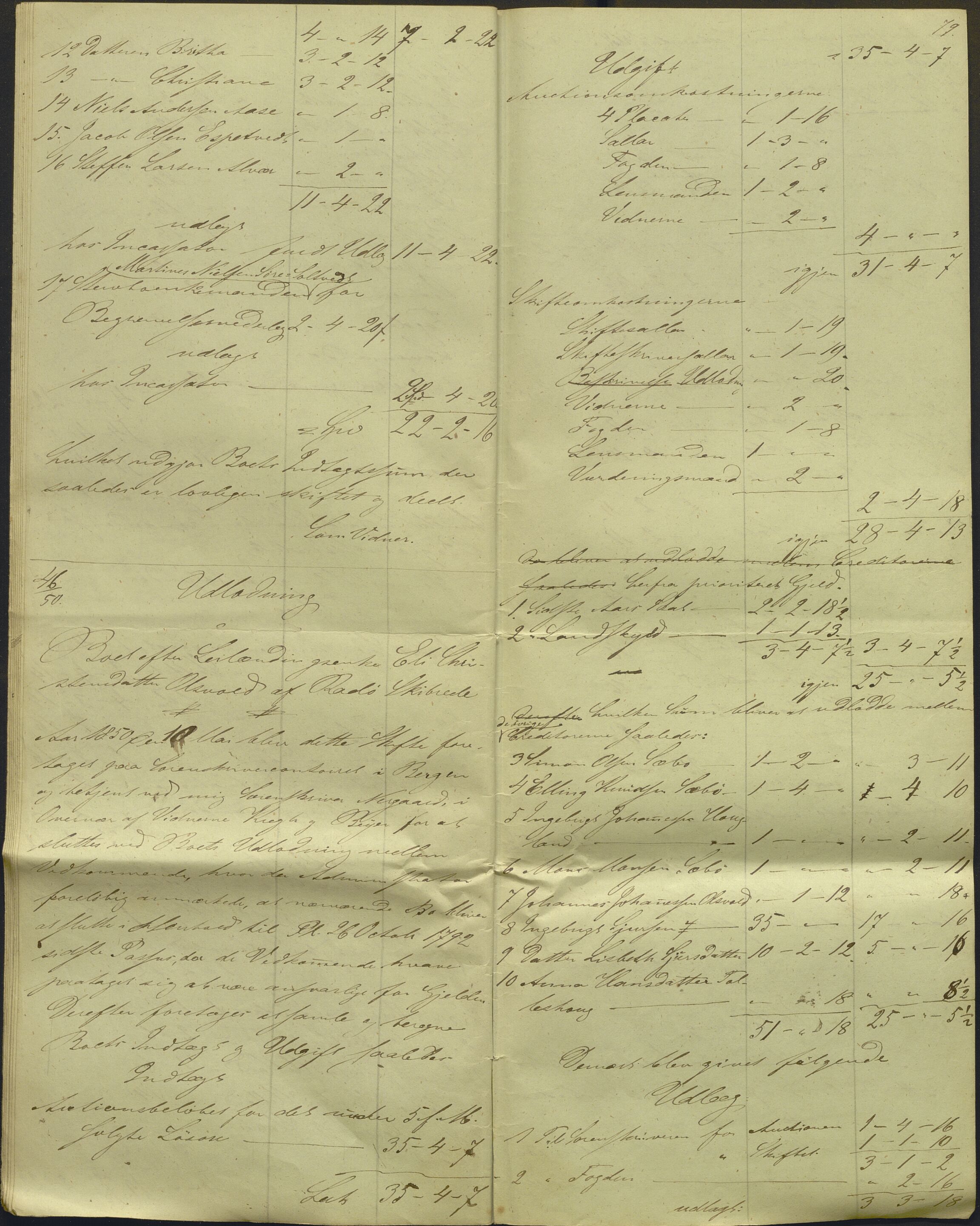 Nordhordland sorenskrivar, AV/SAB-A-2901/1/H/Hd/Hdb/L0001: Konsept til utlodningar, 1850-1852, p. 91