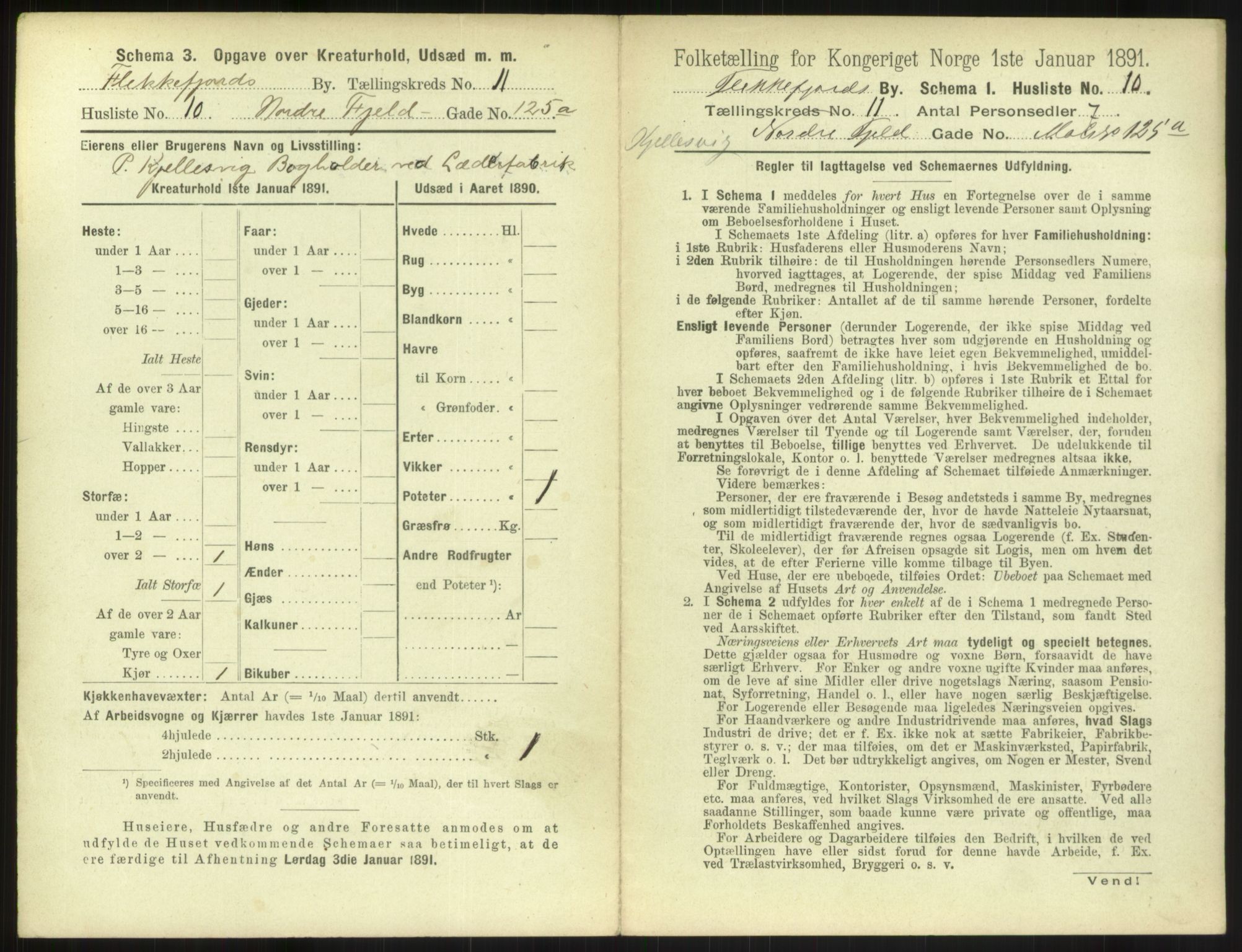 RA, 1891 census for 1004 Flekkefjord, 1891, p. 404