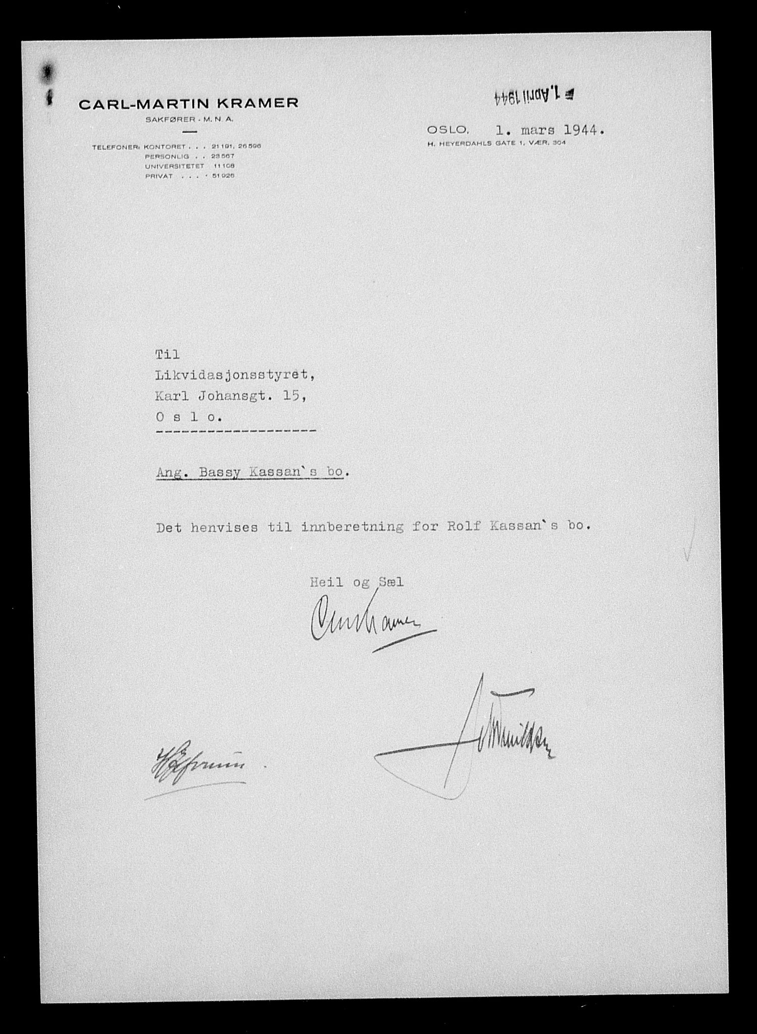Justisdepartementet, Tilbakeføringskontoret for inndratte formuer, AV/RA-S-1564/H/Hc/Hcc/L0949: --, 1945-1947, p. 827