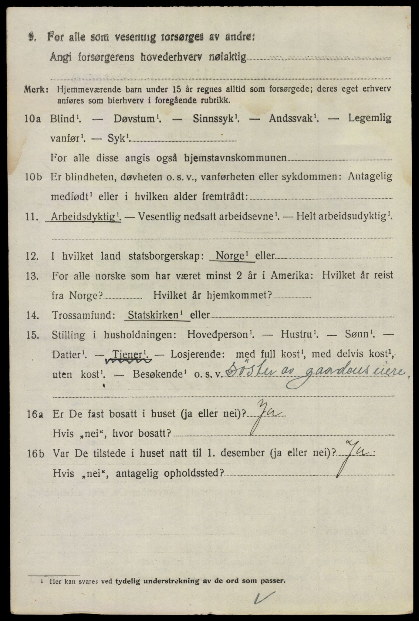 SAO, 1920 census for Tune, 1920, p. 5441