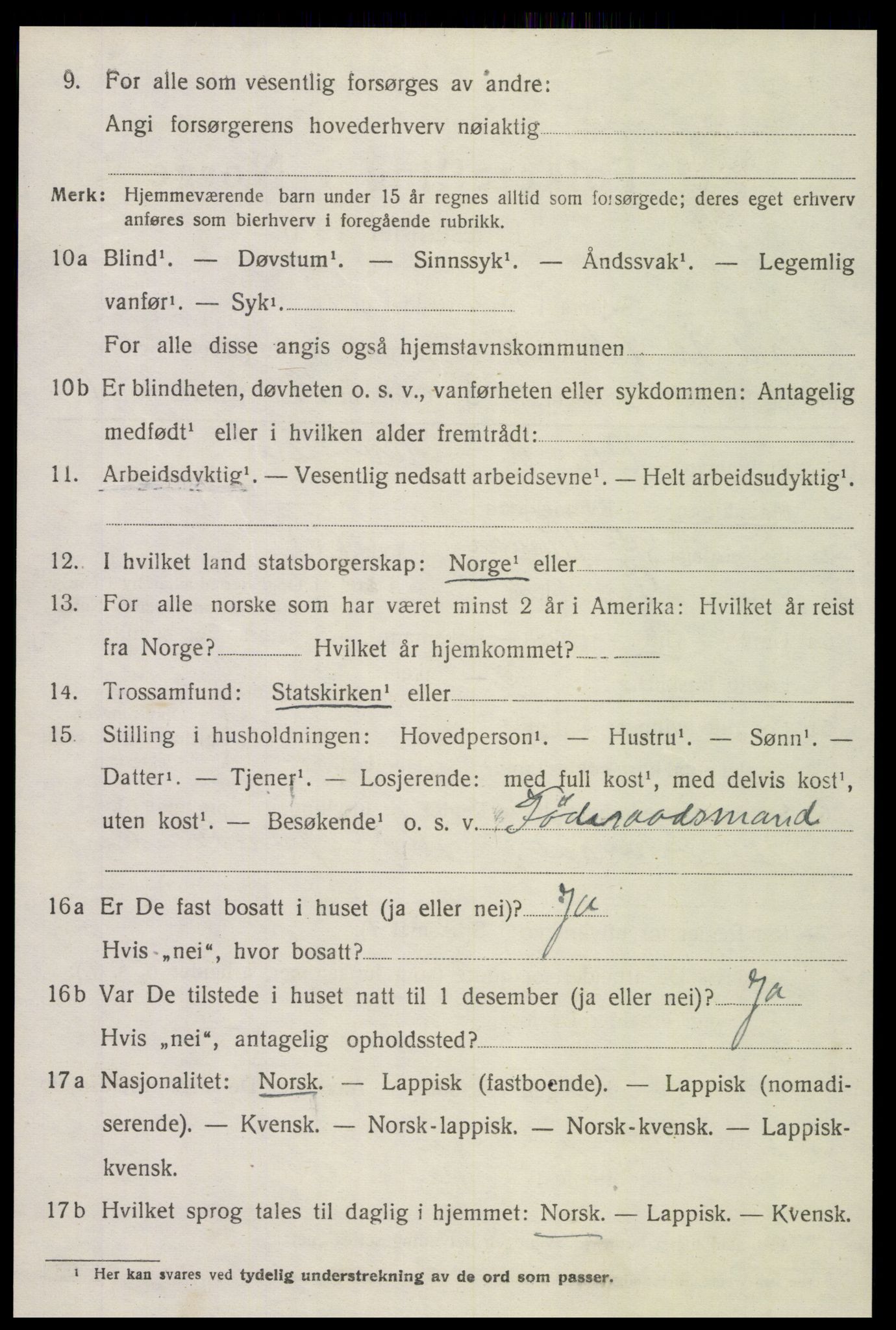 SAT, 1920 census for Leksvik, 1920, p. 4783