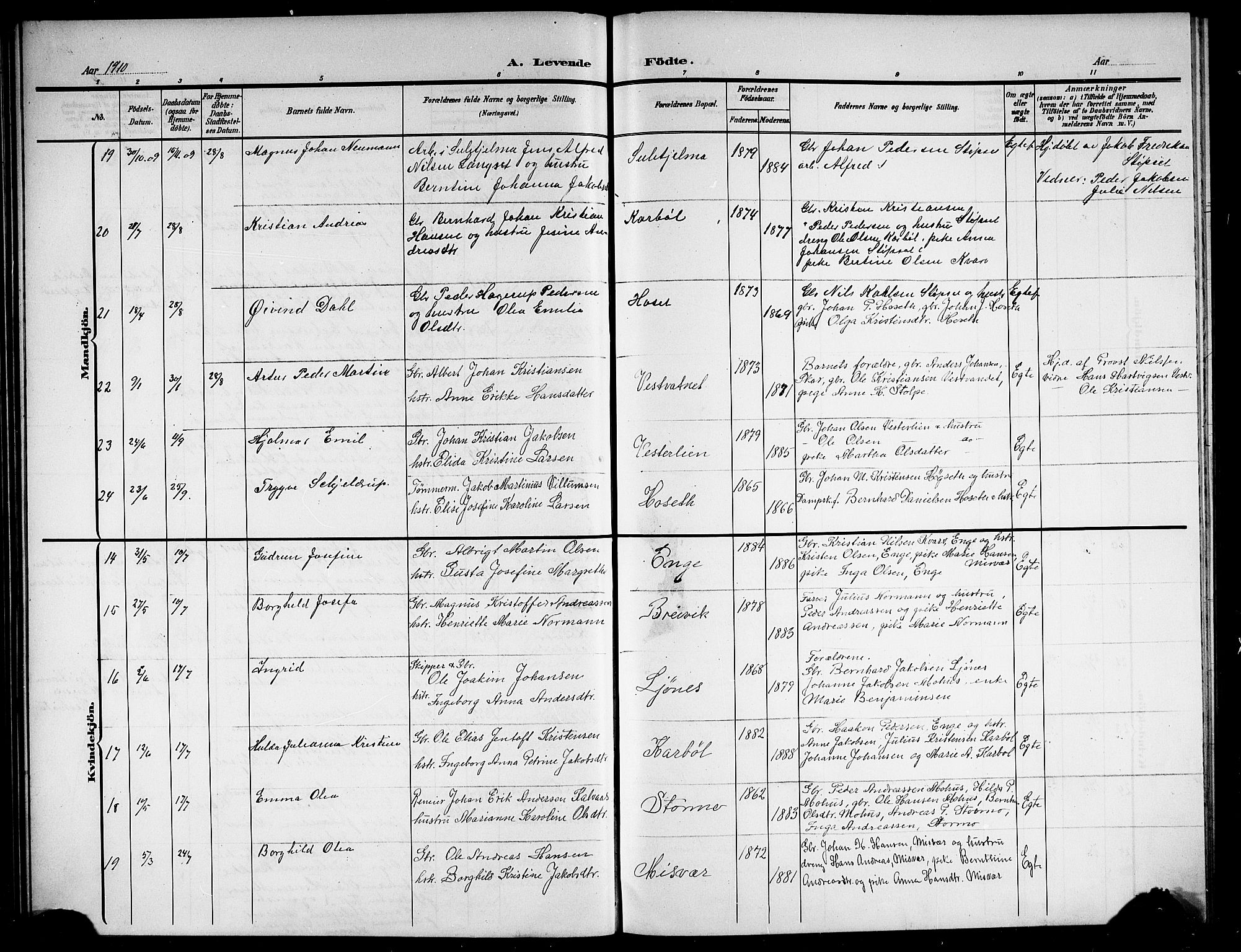 Ministerialprotokoller, klokkerbøker og fødselsregistre - Nordland, AV/SAT-A-1459/852/L0756: Parish register (copy) no. 852C07, 1902-1916