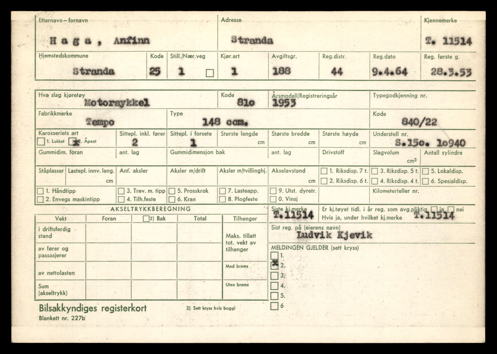 Møre og Romsdal vegkontor - Ålesund trafikkstasjon, AV/SAT-A-4099/F/Fe/L0029: Registreringskort for kjøretøy T 11430 - T 11619, 1927-1998, p. 1547