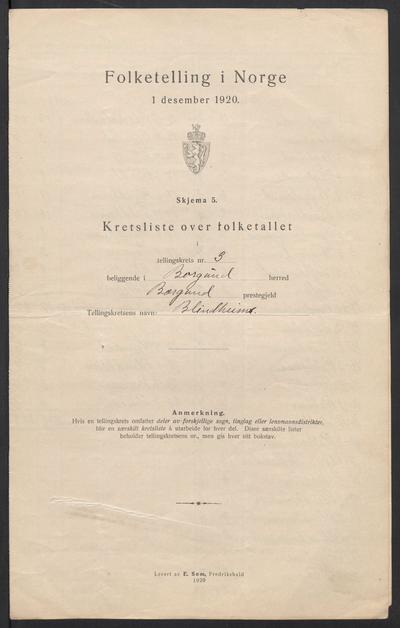 SAT, 1920 census for Borgund, 1920, p. 14