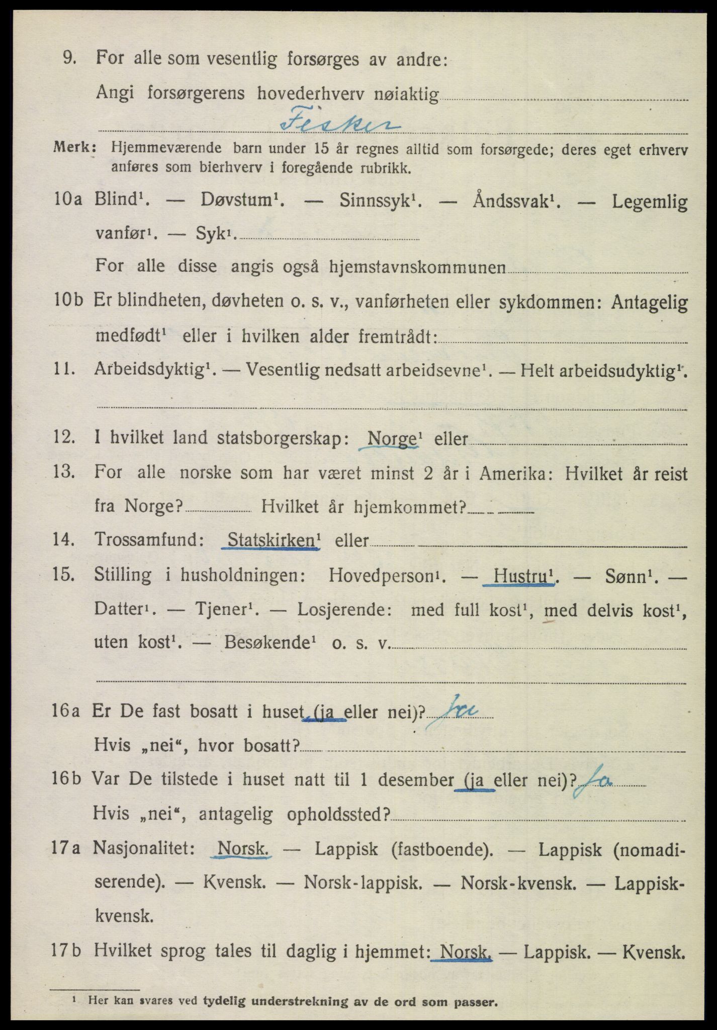 SAT, 1920 census for Gildeskål, 1920, p. 7241