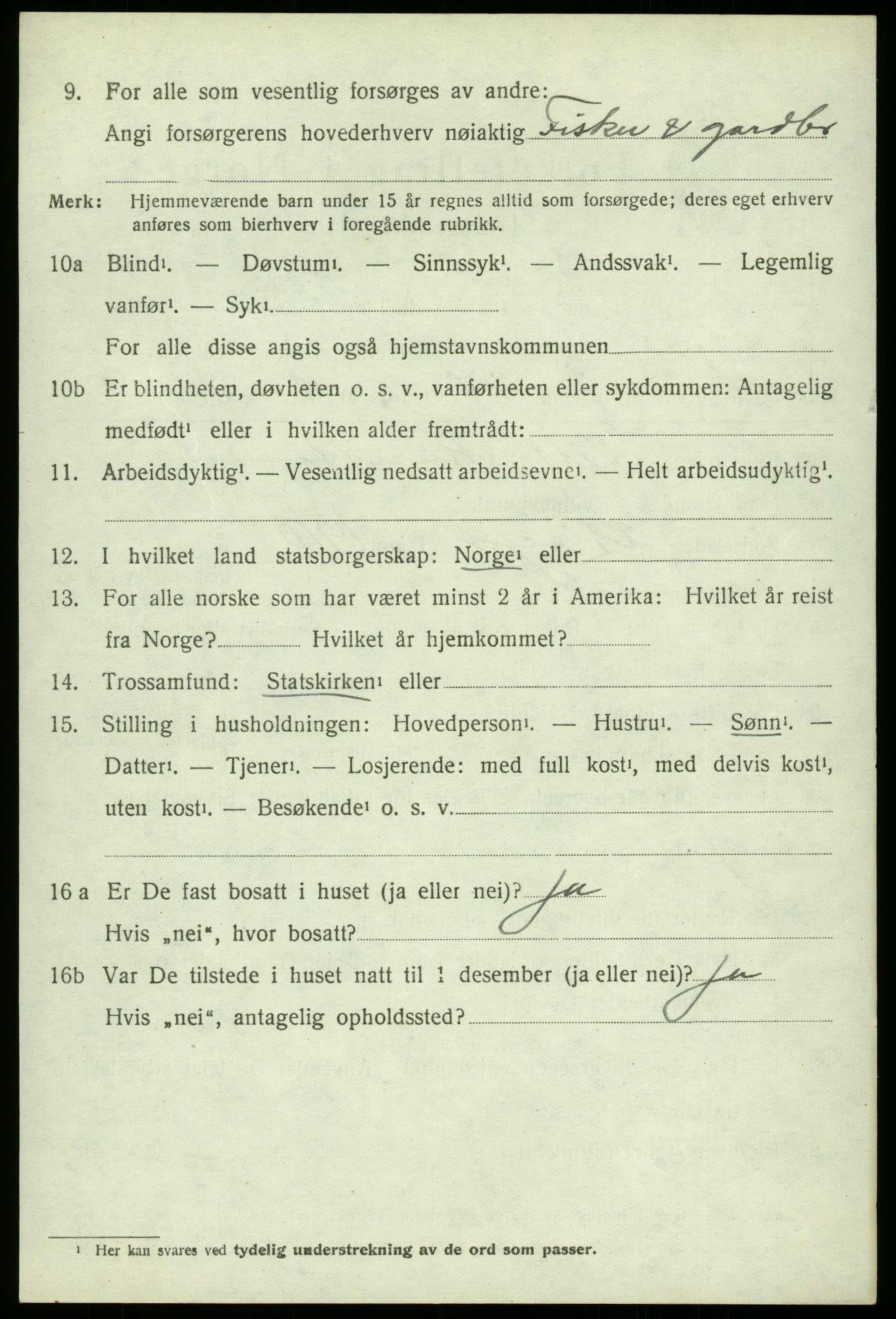 SAB, 1920 census for Fjell, 1920, p. 2679