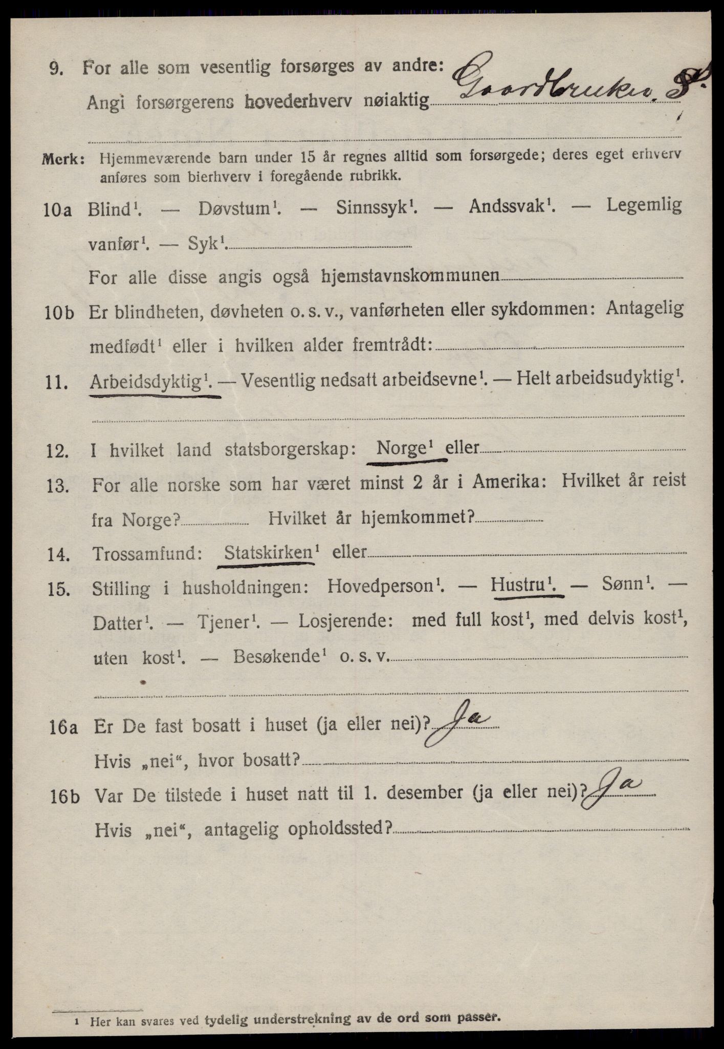 SAT, 1920 census for Tustna, 1920, p. 1450