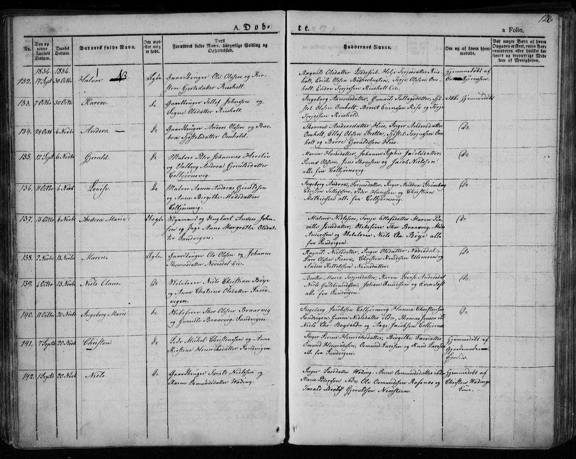 Øyestad sokneprestkontor, AV/SAK-1111-0049/F/Fa/L0013: Parish register (official) no. A 13, 1827-1842, p. 120