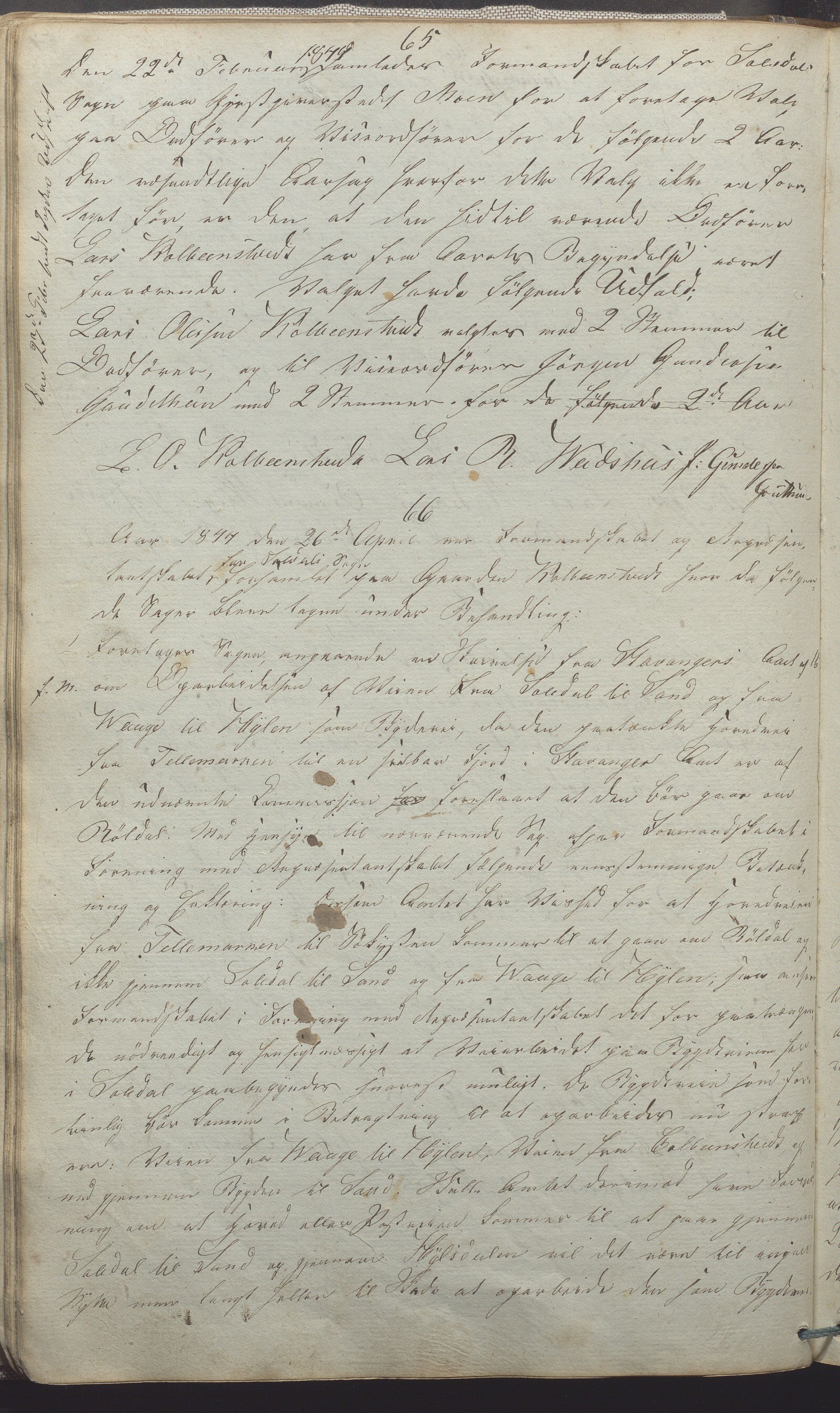 Suldal kommune - Formannskapet/Rådmannen, IKAR/K-101908/A/Aa/L0001: Møtebok, 1837-1876, p. 54b