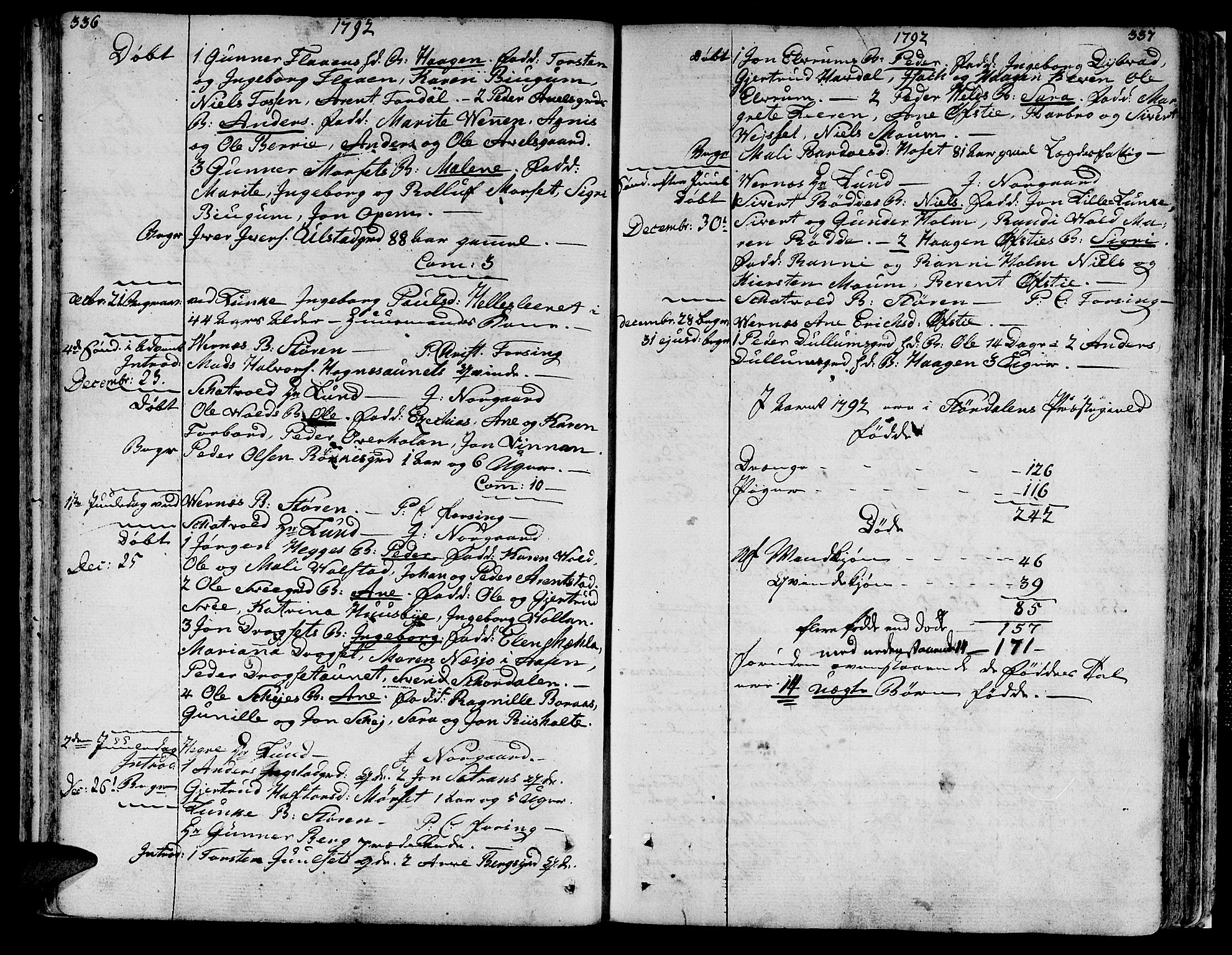 Ministerialprotokoller, klokkerbøker og fødselsregistre - Nord-Trøndelag, SAT/A-1458/709/L0059: Parish register (official) no. 709A06, 1781-1797, p. 336-337
