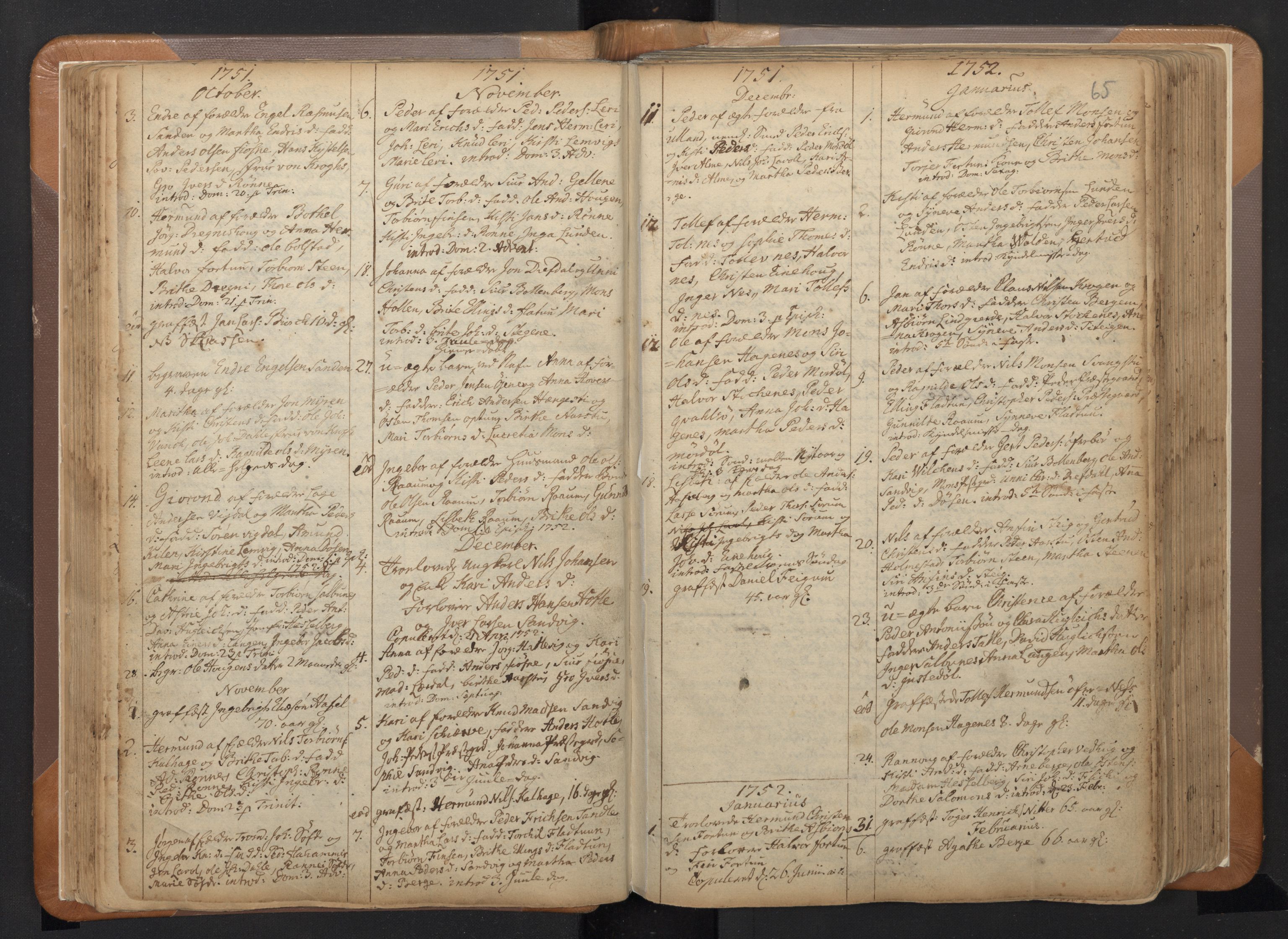 Luster sokneprestembete, SAB/A-81101/H/Haa/Haaa/L0002: Parish register (official) no. A 2, 1751-1796, p. 64b-65a
