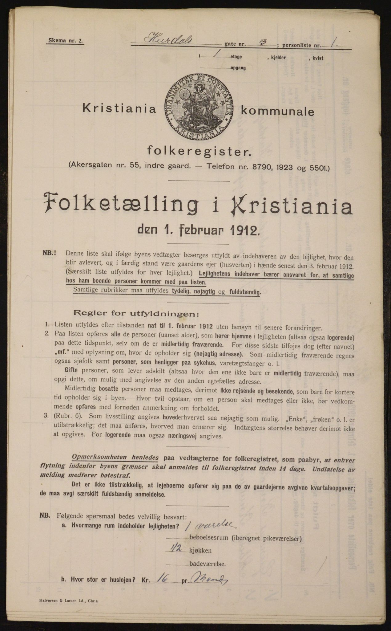 OBA, Municipal Census 1912 for Kristiania, 1912, p. 42639