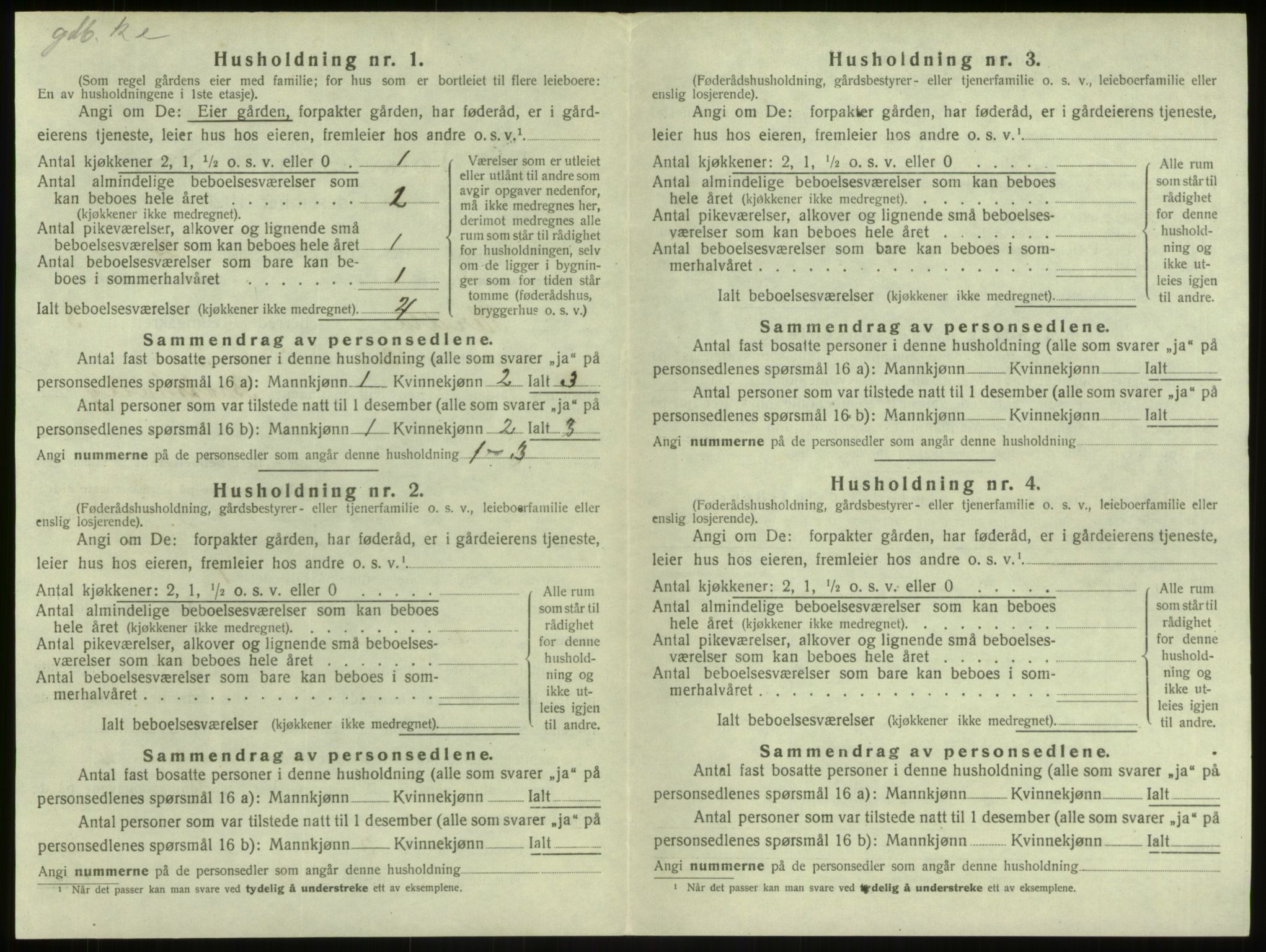 SAB, 1920 census for Herdla, 1920, p. 287