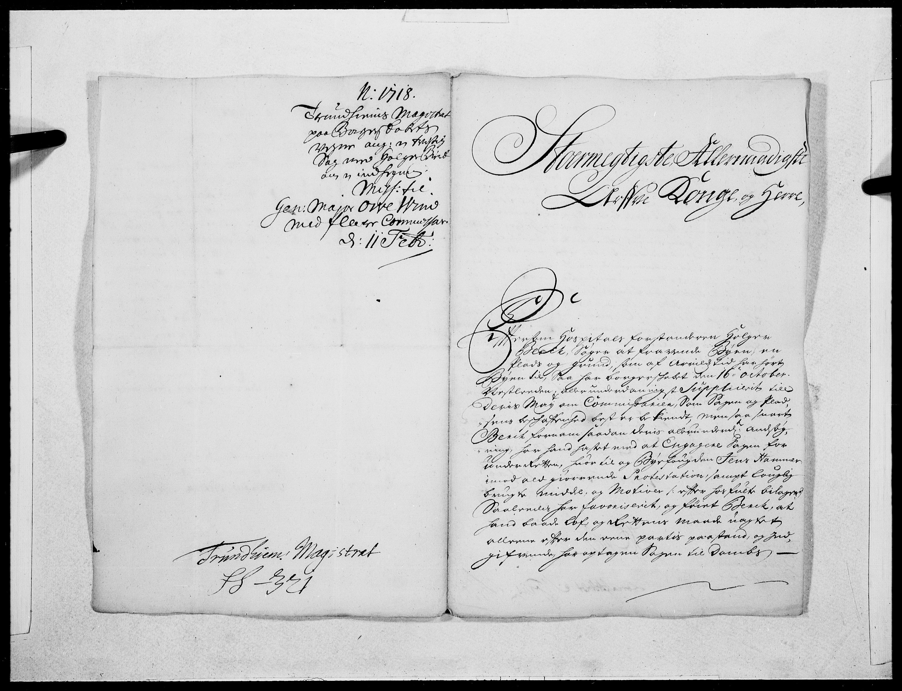 Danske Kanselli 1572-1799, RA/EA-3023/F/Fc/Fcc/Fcca/L0082: Norske innlegg 1572-1799, 1718, p. 29