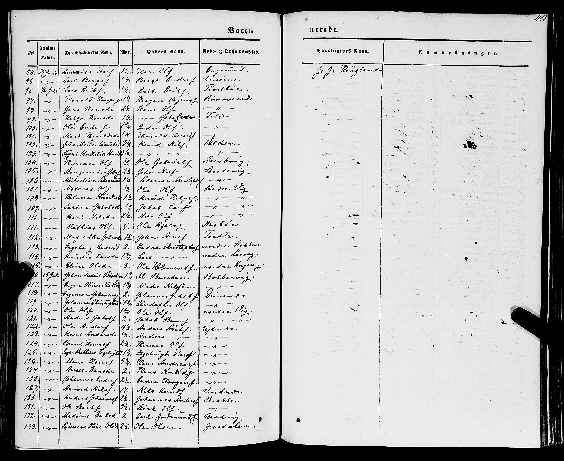 Stord sokneprestembete, SAB/A-78201/H/Haa: Parish register (official) no. A 7, 1841-1861, p. 413