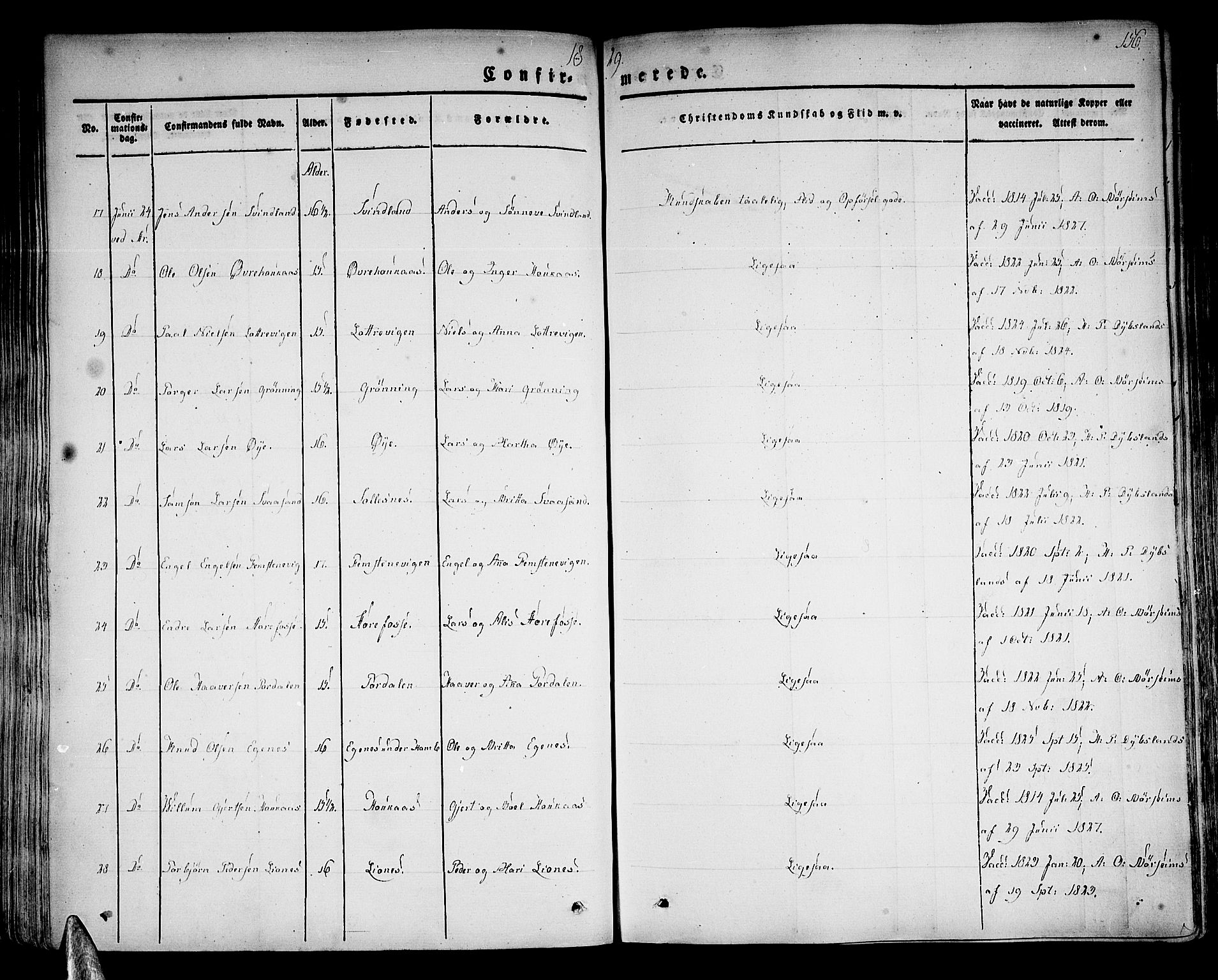 Strandebarm sokneprestembete, AV/SAB-A-78401/H/Haa: Parish register (official) no. A 6, 1826-1843, p. 156