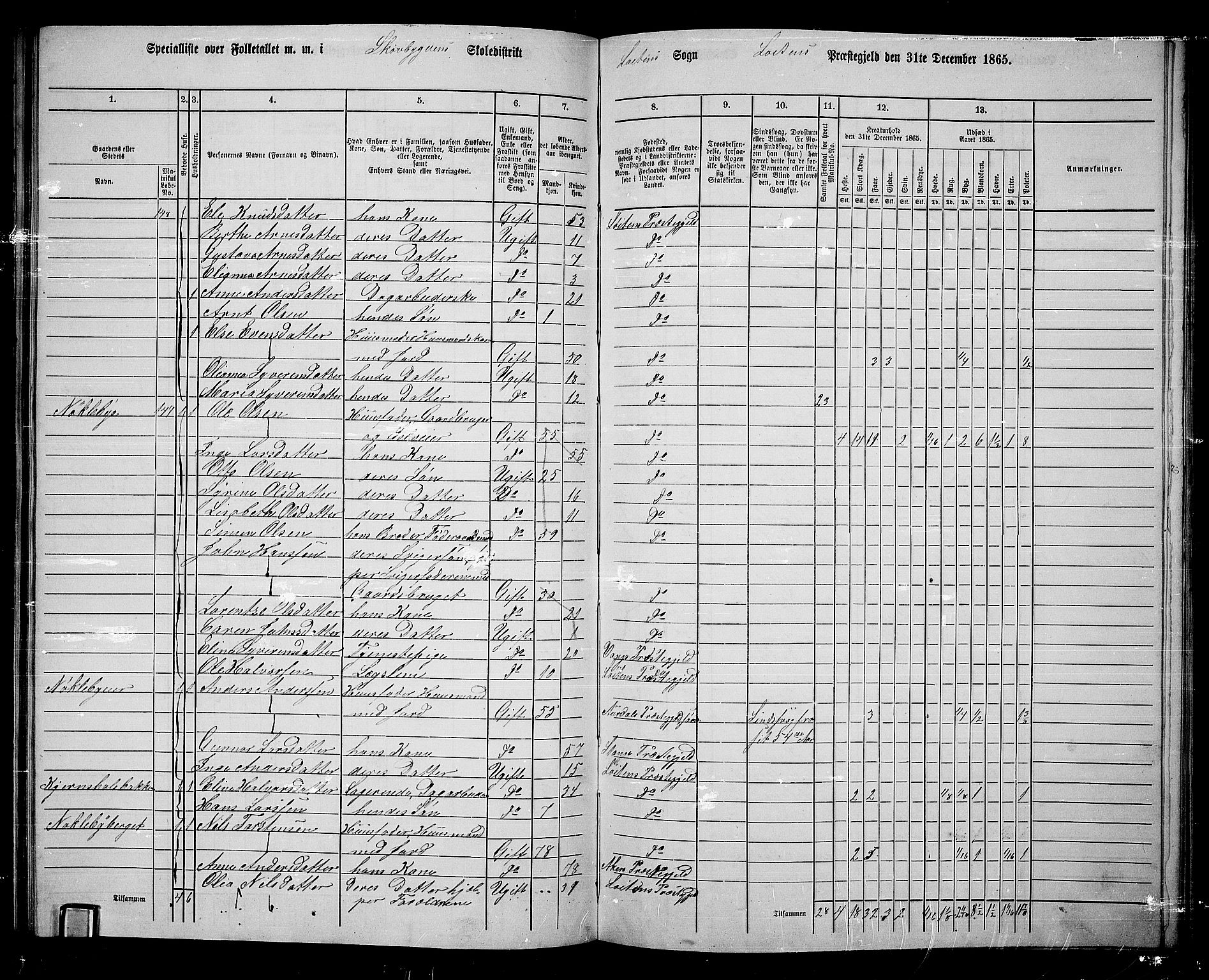 RA, 1865 census for Løten, 1865, p. 102