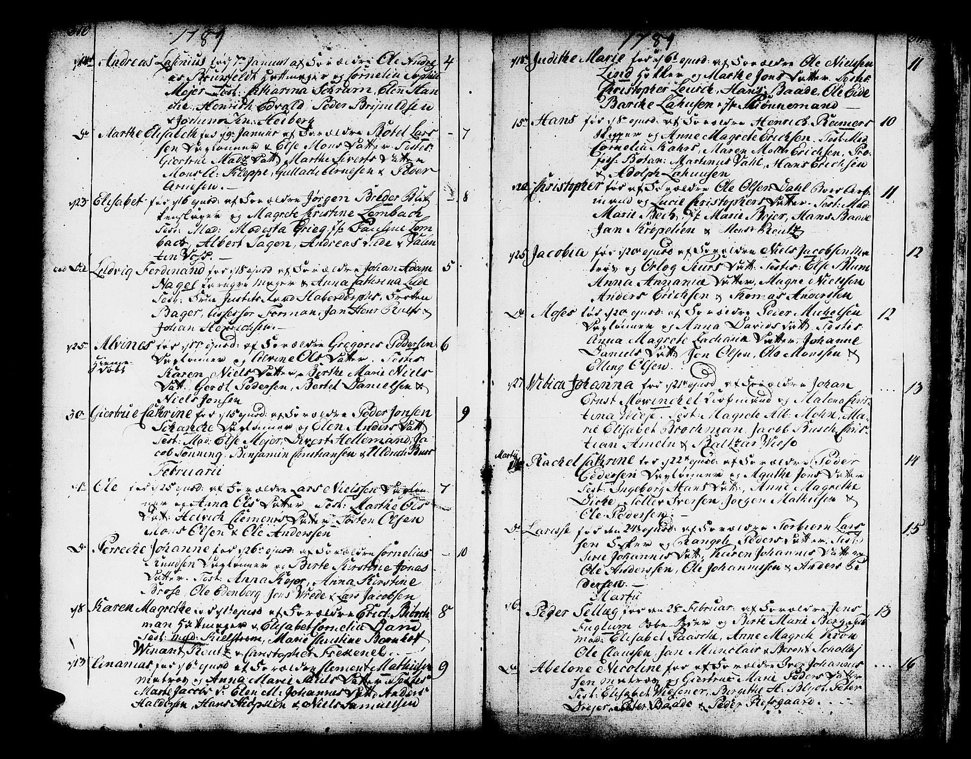 Domkirken sokneprestembete, SAB/A-74801/H/Haa/L0003: Parish register (official) no. A 3, 1758-1789, p. 310-311