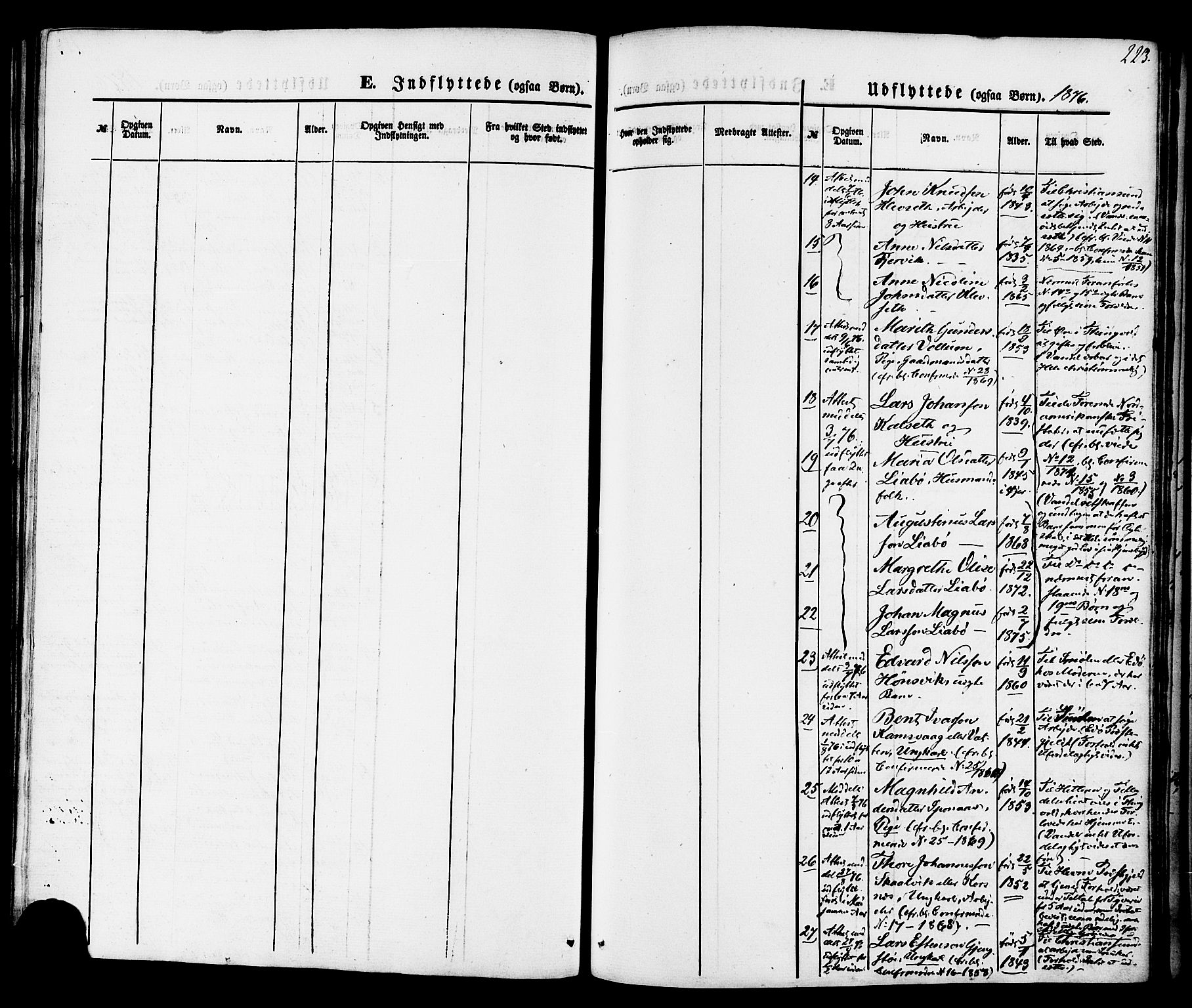 Ministerialprotokoller, klokkerbøker og fødselsregistre - Møre og Romsdal, AV/SAT-A-1454/576/L0884: Parish register (official) no. 576A02, 1865-1879, p. 223