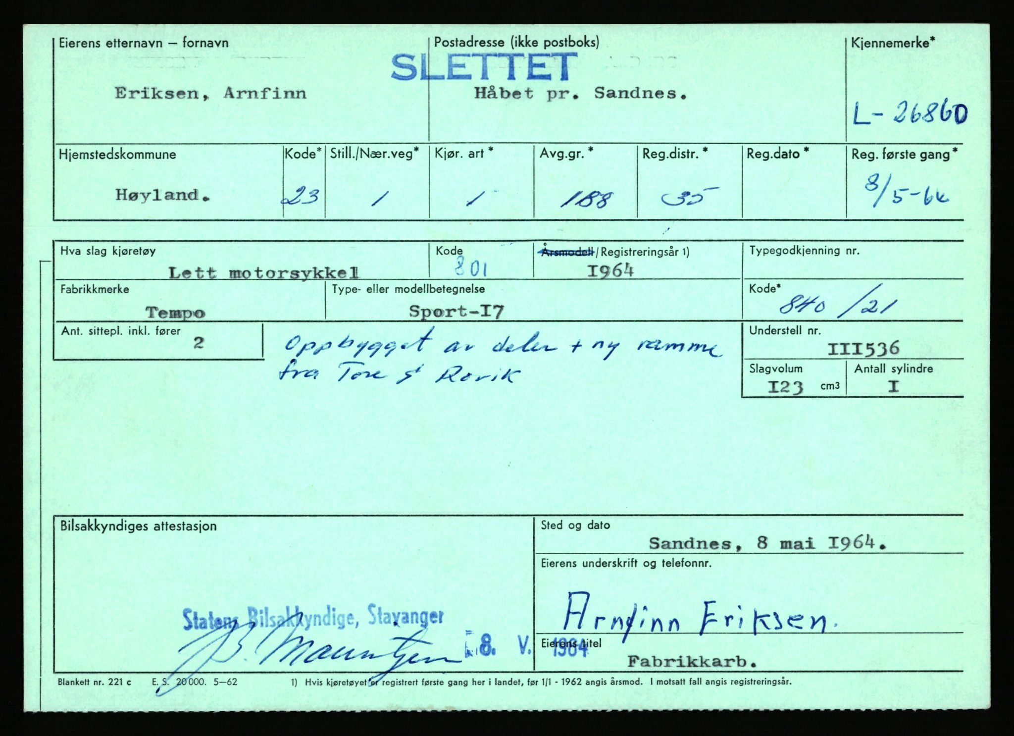 Stavanger trafikkstasjon, AV/SAST-A-101942/0/F/L0044: L-26300 - L-26999, 1930-1971, p. 1571