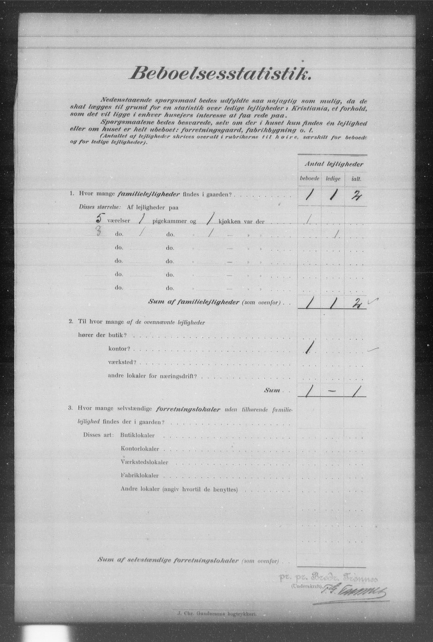 OBA, Municipal Census 1903 for Kristiania, 1903, p. 9083