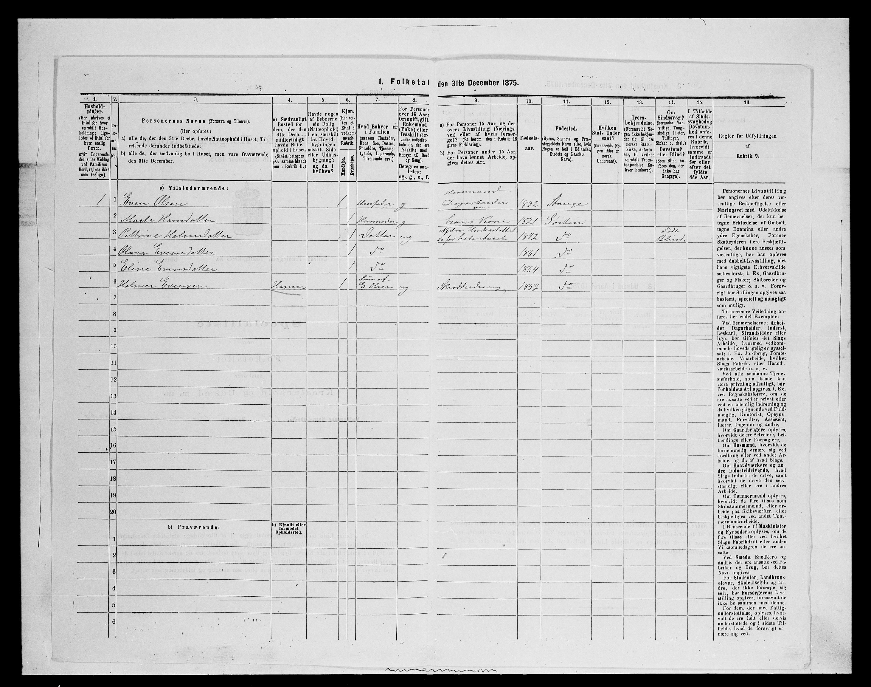 SAH, 1875 census for 0415P Løten, 1875, p. 436