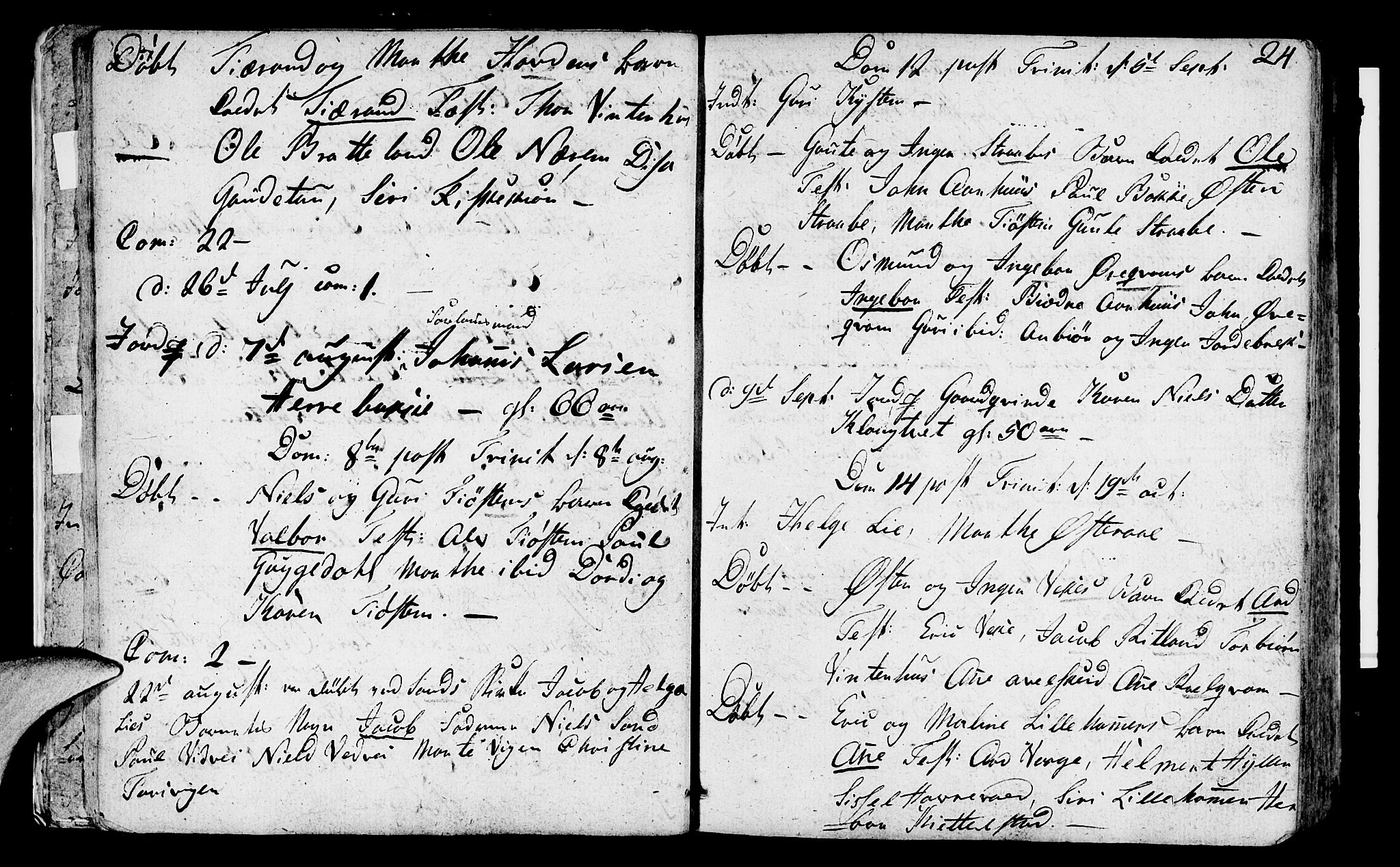 Suldal sokneprestkontor, SAST/A-101845/01/IV/L0004: Parish register (official) no. A 4, 1800-1816, p. 24