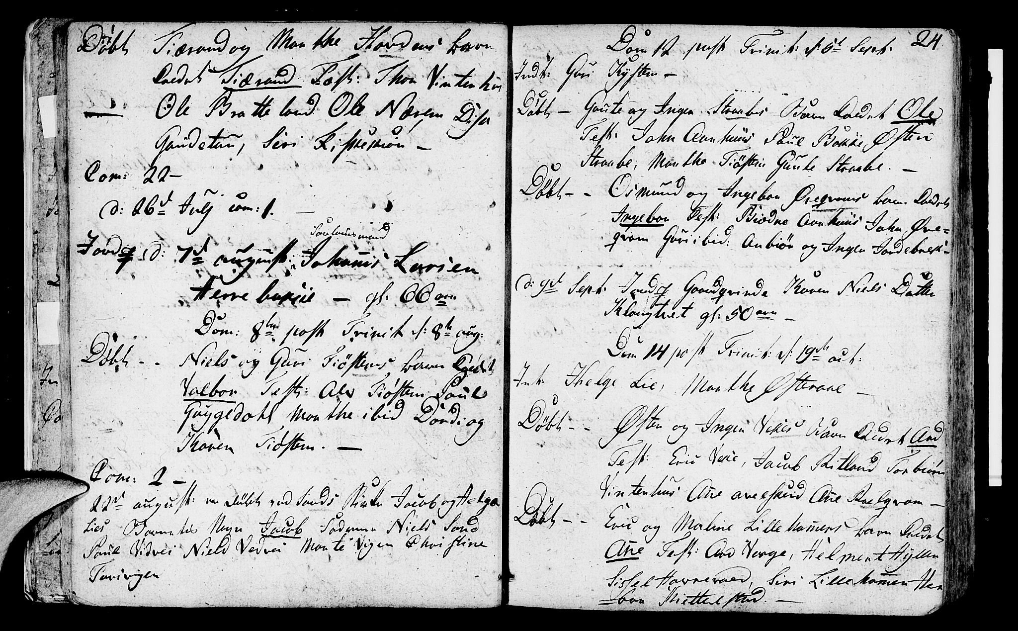 Suldal sokneprestkontor, AV/SAST-A-101845/01/IV/L0004: Parish register (official) no. A 4, 1800-1816, p. 24