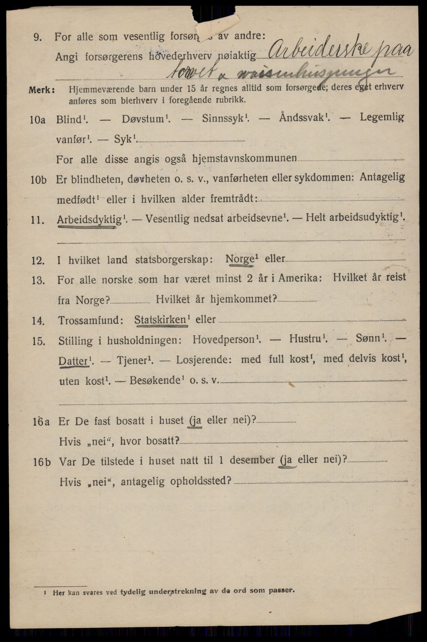 SAT, 1920 census for Trondheim, 1920, p. 49429