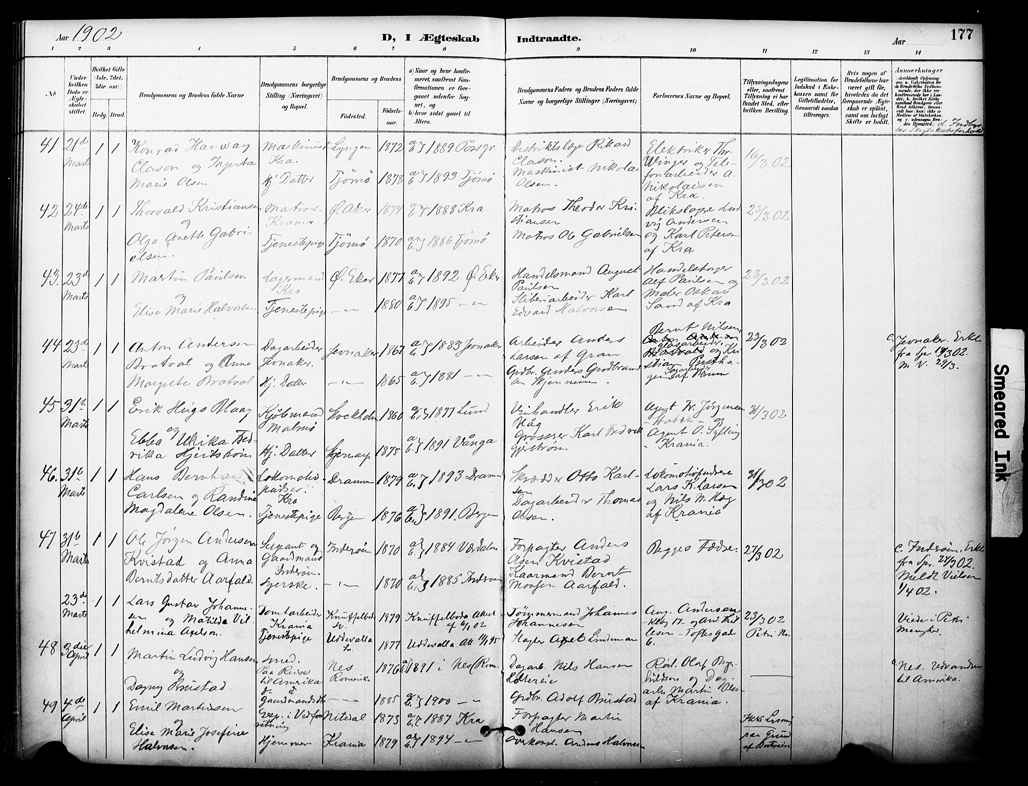 Johannes prestekontor Kirkebøker, AV/SAO-A-10852/F/Fa/L0006: Parish register (official) no. 6, 1893-1906, p. 177