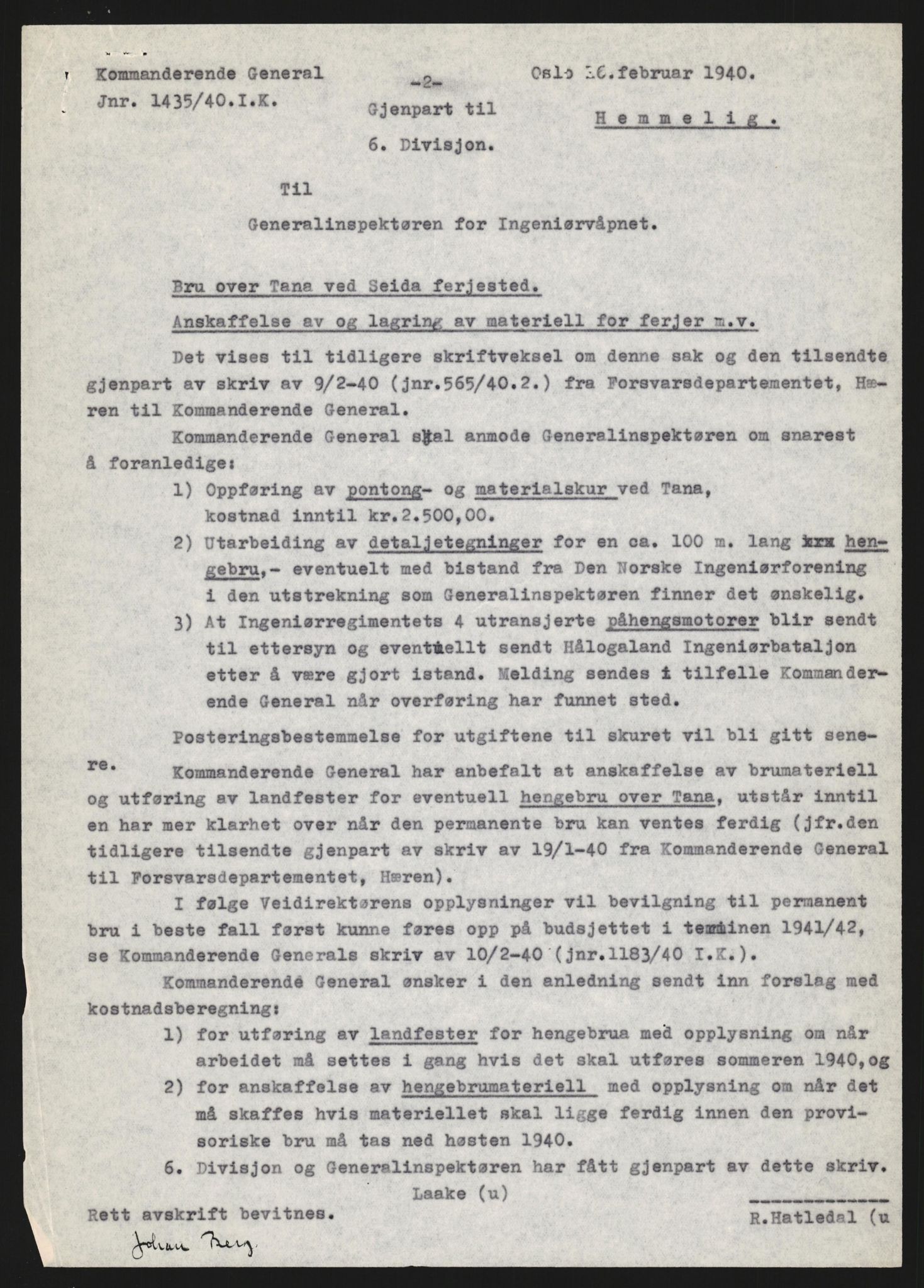 Forsvaret, Forsvarets krigshistoriske avdeling, AV/RA-RAFA-2017/Y/Yb/L0130: II-C-11-600  -  6. Divisjon / 6. Distriktskommando, 1940, p. 862