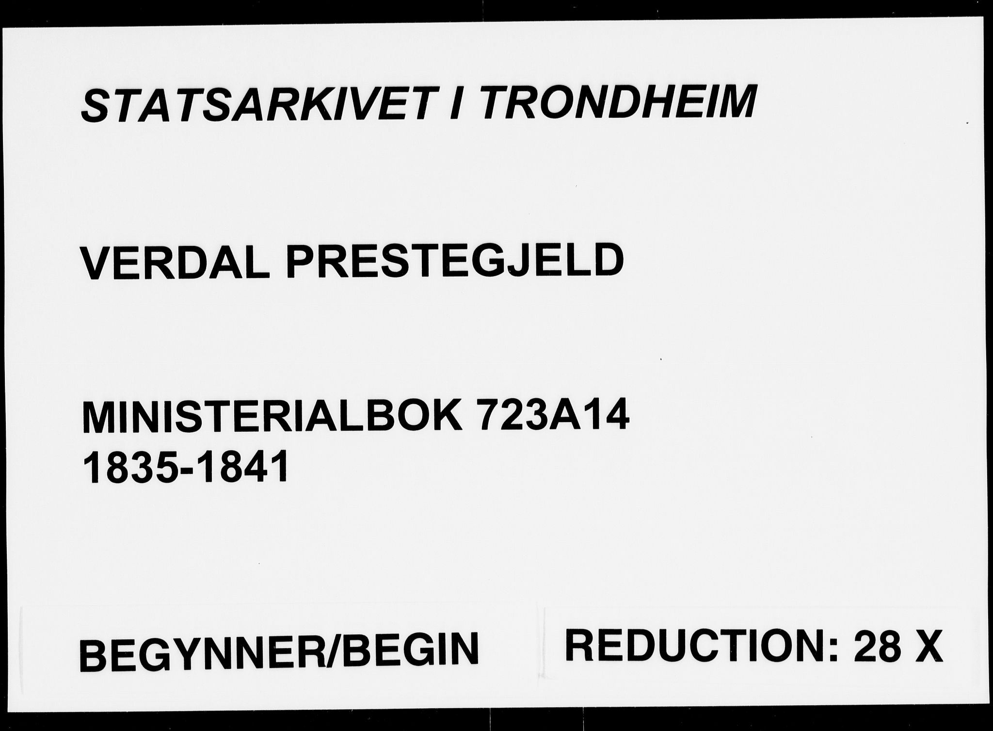 Ministerialprotokoller, klokkerbøker og fødselsregistre - Nord-Trøndelag, SAT/A-1458/723/L0245: Parish register (official) no. 723A14, 1835-1841